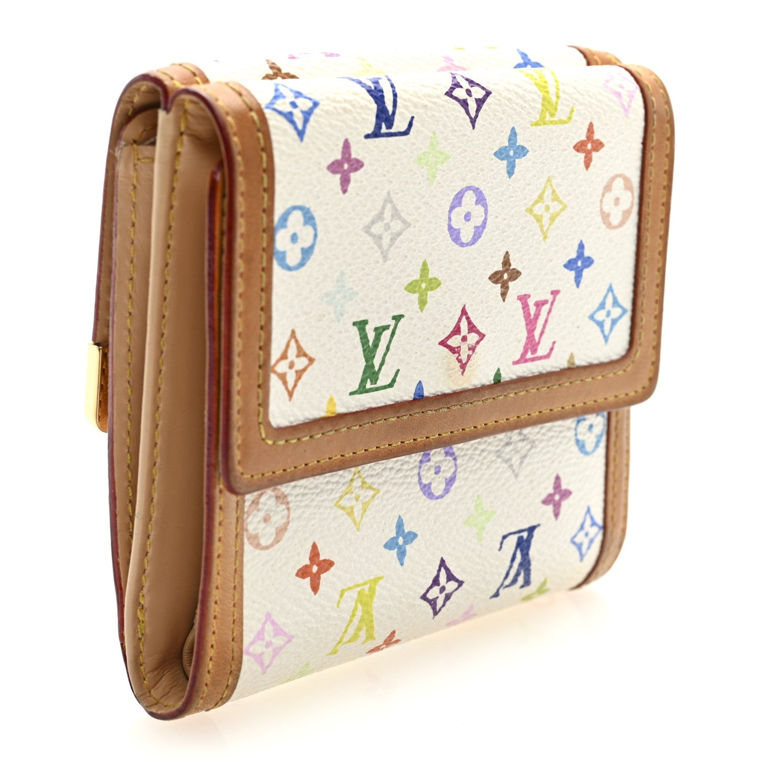Monogram Multicolor Porte-Monnaie Billets Wallet White