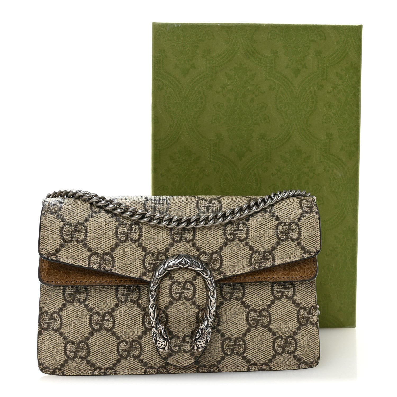 GG Supreme Monogram Super Mini Dionysus Shoulder Bag Taupe