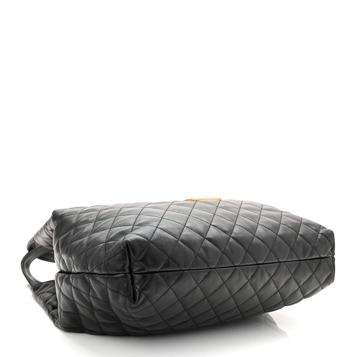Lambskin Quilted Maxi Icare Shopping Tote Black