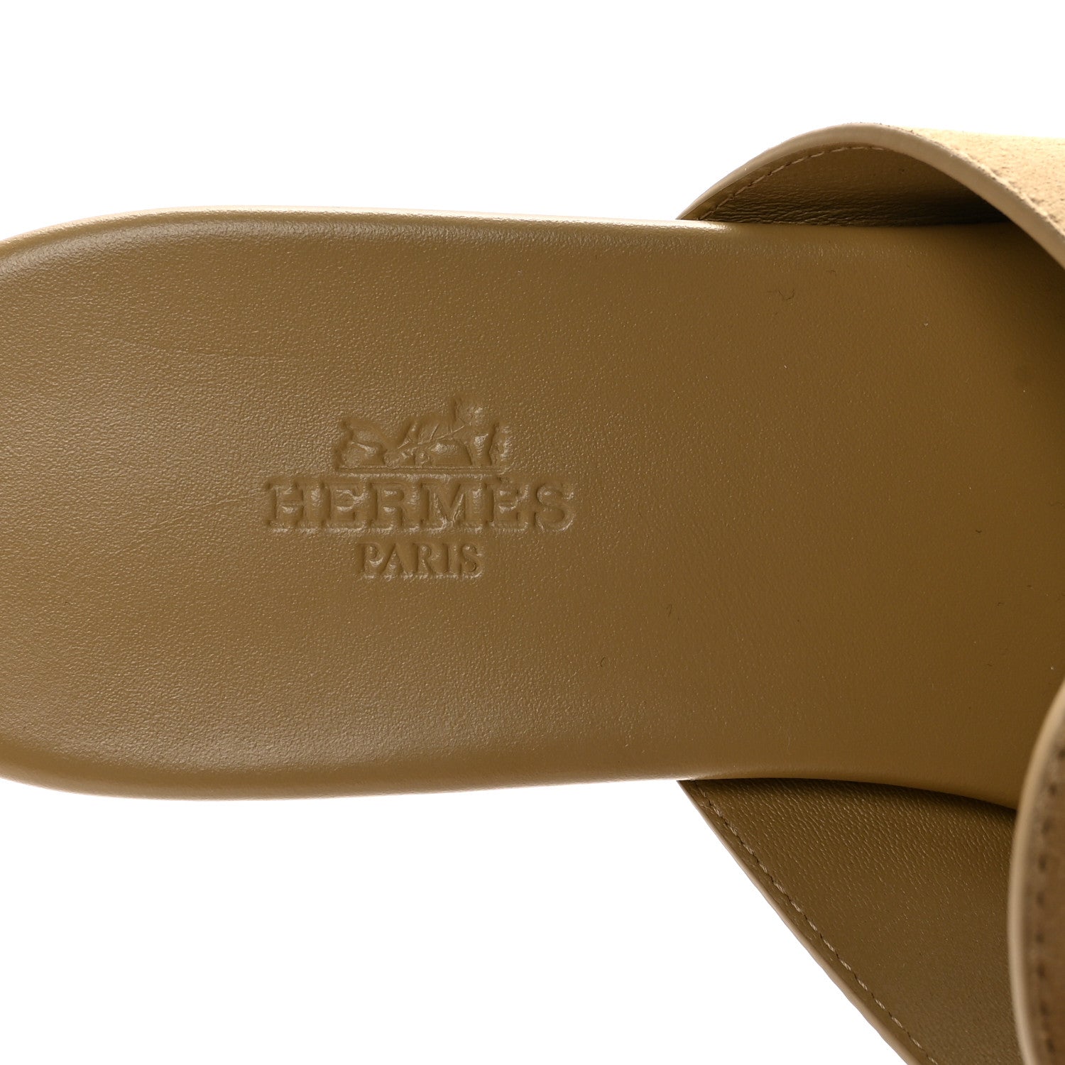 Suede Goatskin Womens Mage Sandals 38.5 Beige Albatre