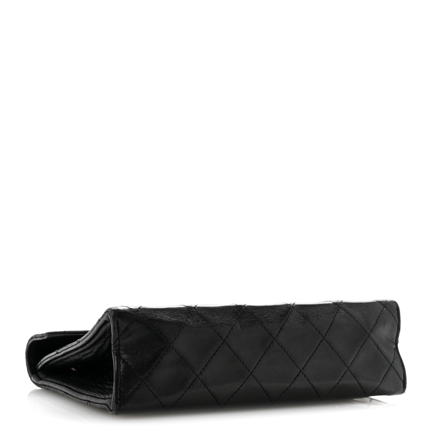 Lambskin Quilted Envelope Flap Black