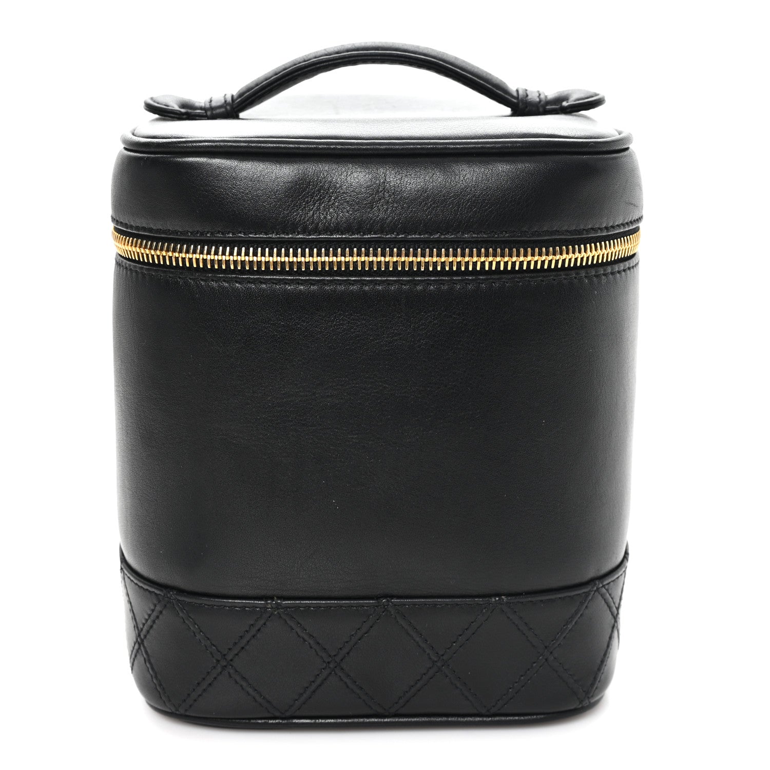 Lambskin Vanity Cosmetic Bag Black
