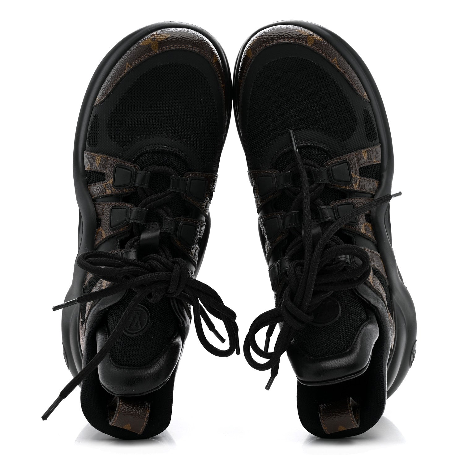 Calfskin Patent Monogram LV Archlight Sneakers 39 Black