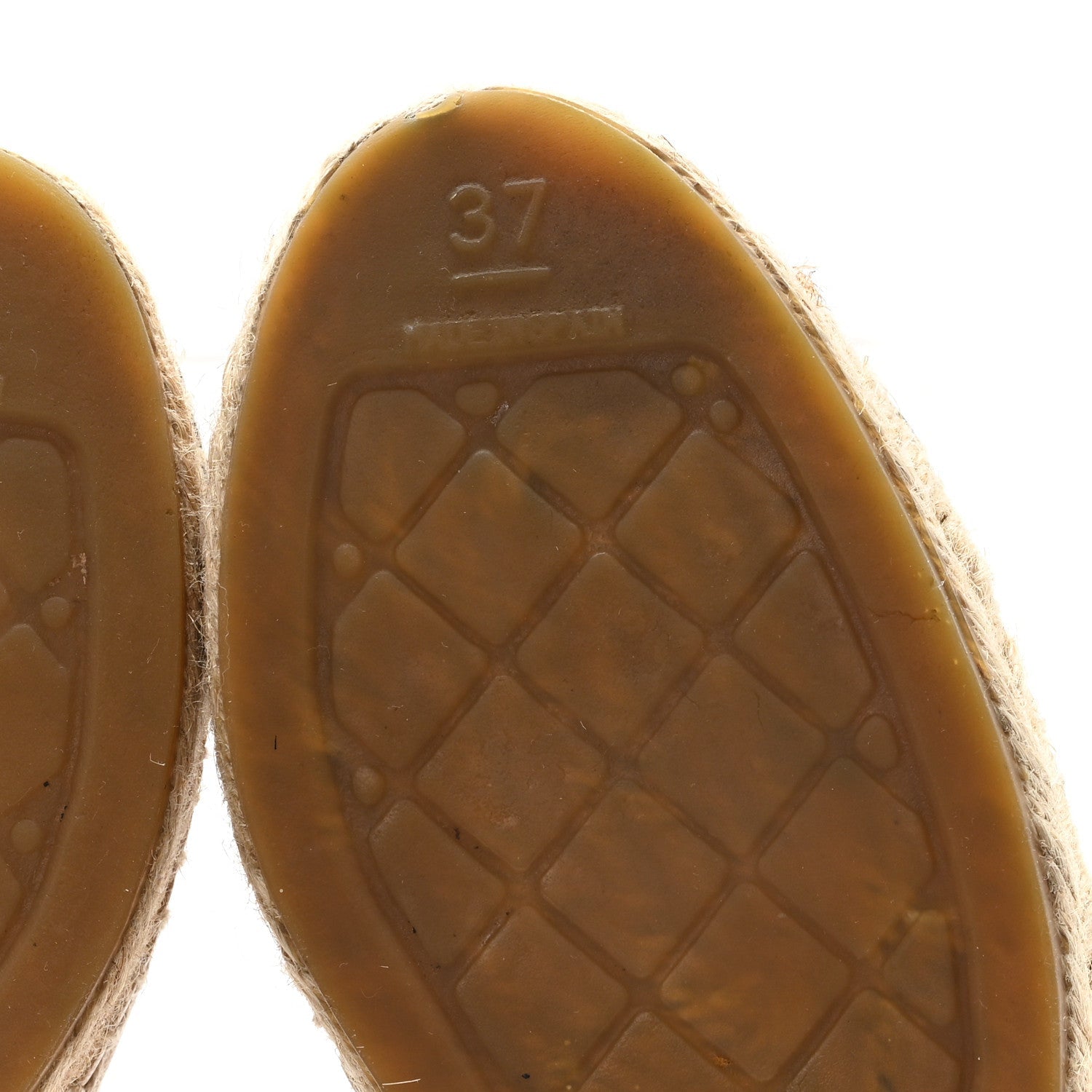 Lambskin CC Espadrilles 37 Beige Black