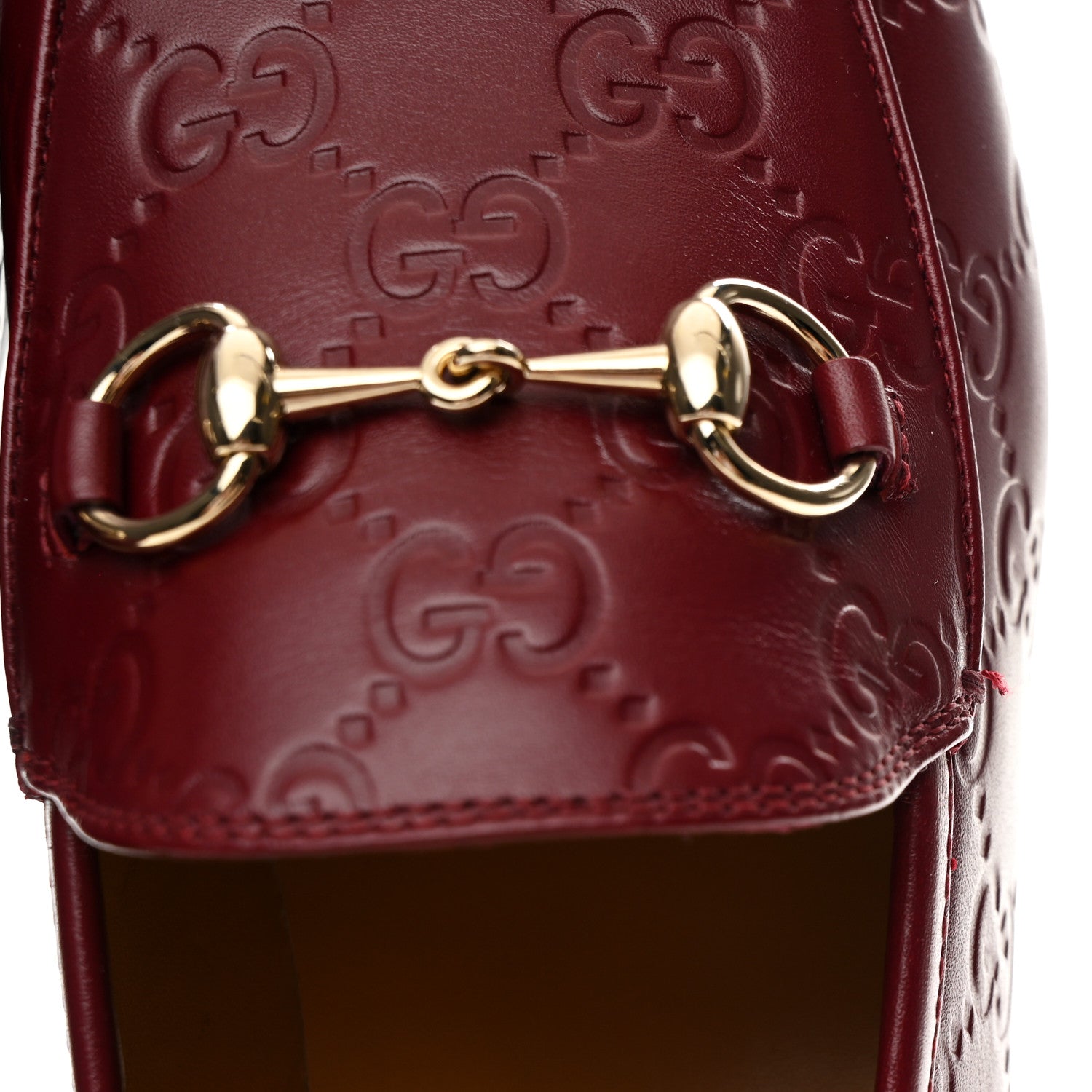 Guccissima Womens Jordaan Loafers 37.5 Rosso Ancora