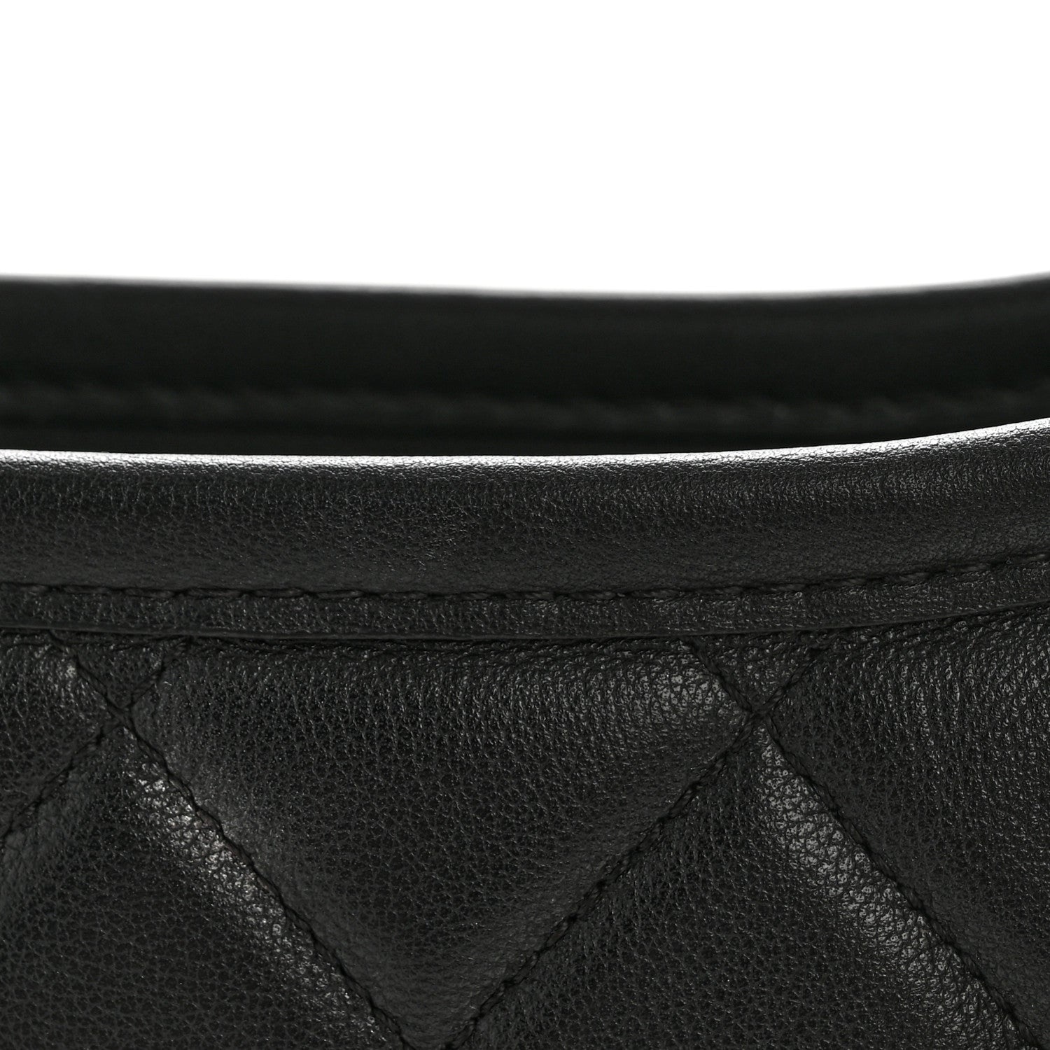 Calfskin Quilted Hobo Black