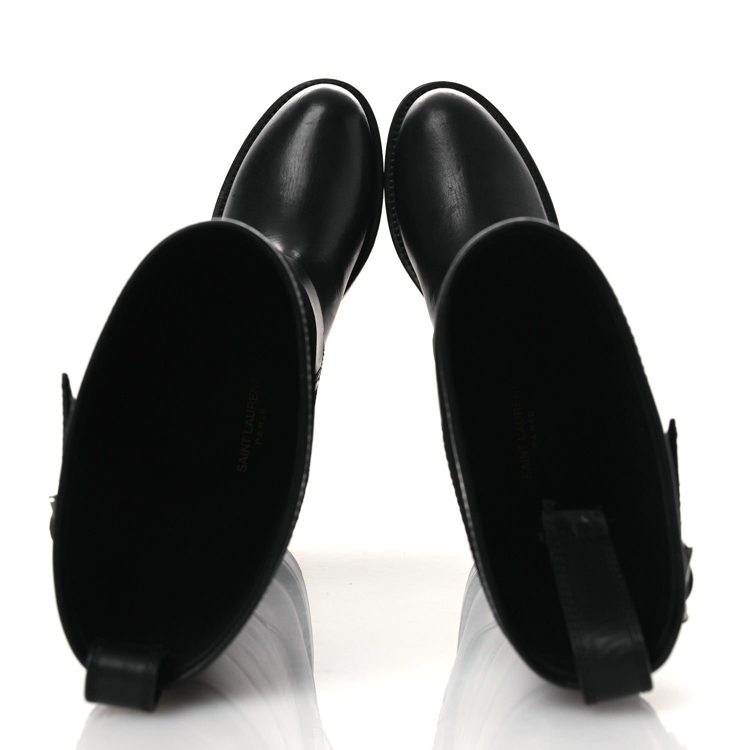 Smooth Calfskin River Boots 38 Black