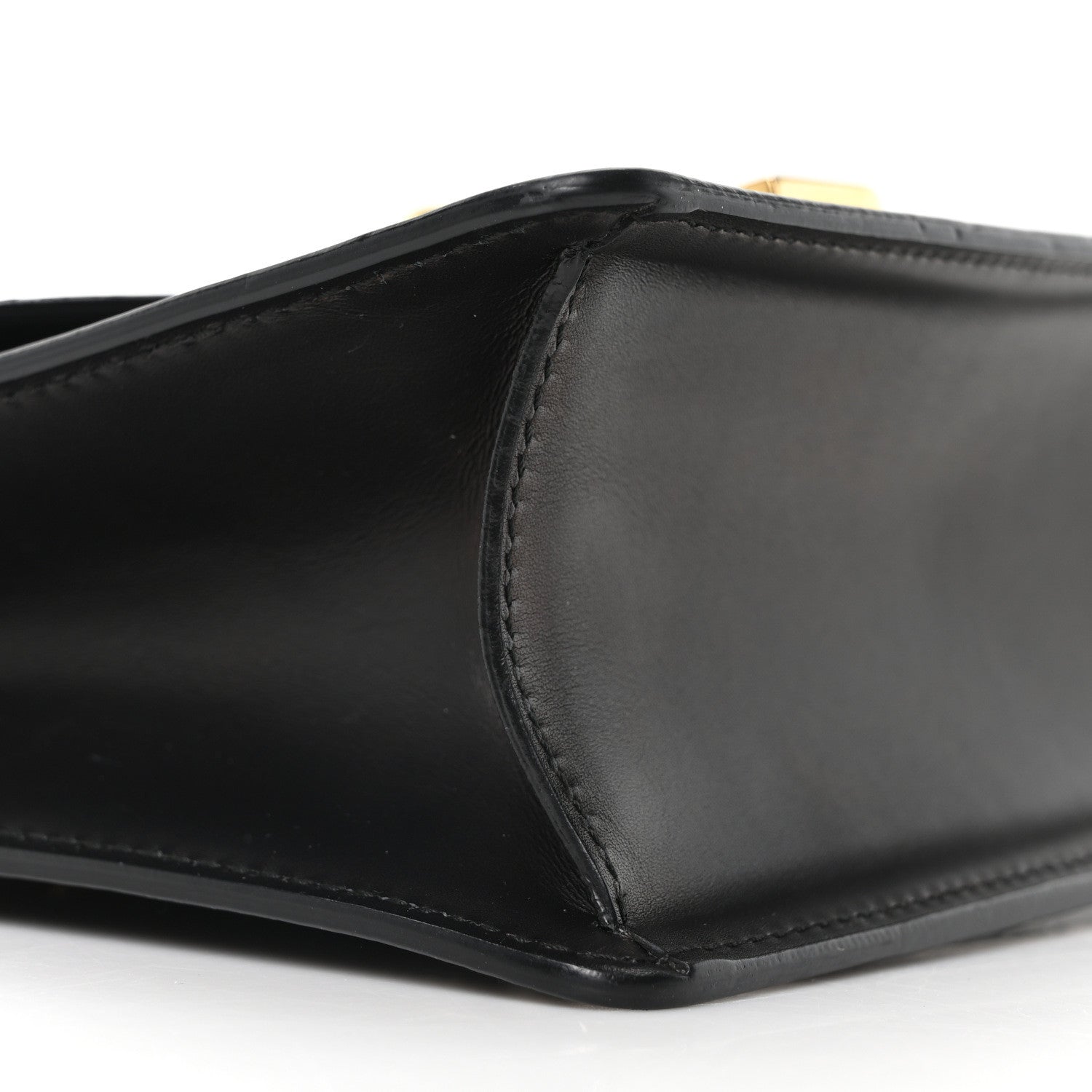 Calfskin Mini Sylvie Chain Shoulder Bag Black