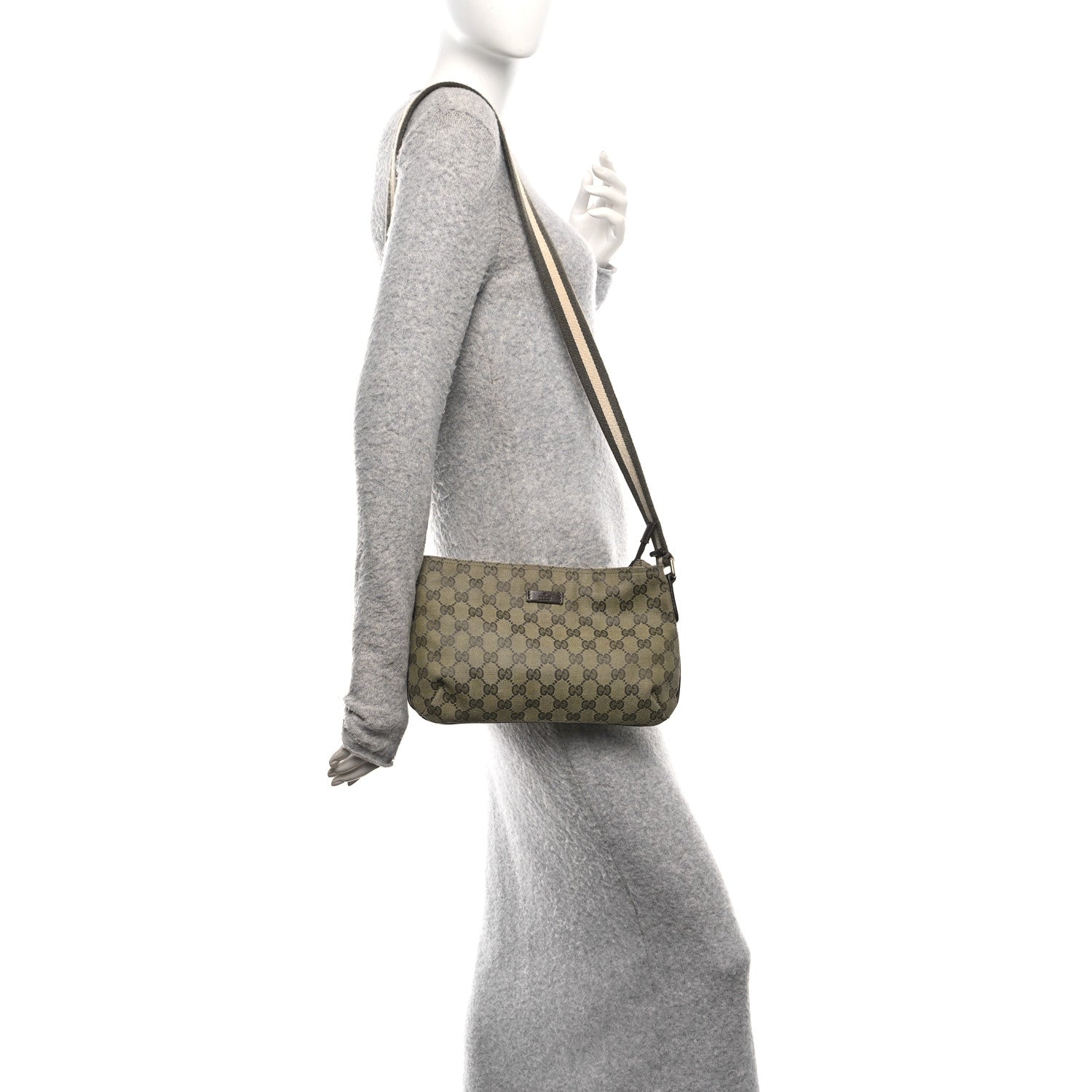 Monogram Web Small Flat Messenger Crossbody Green