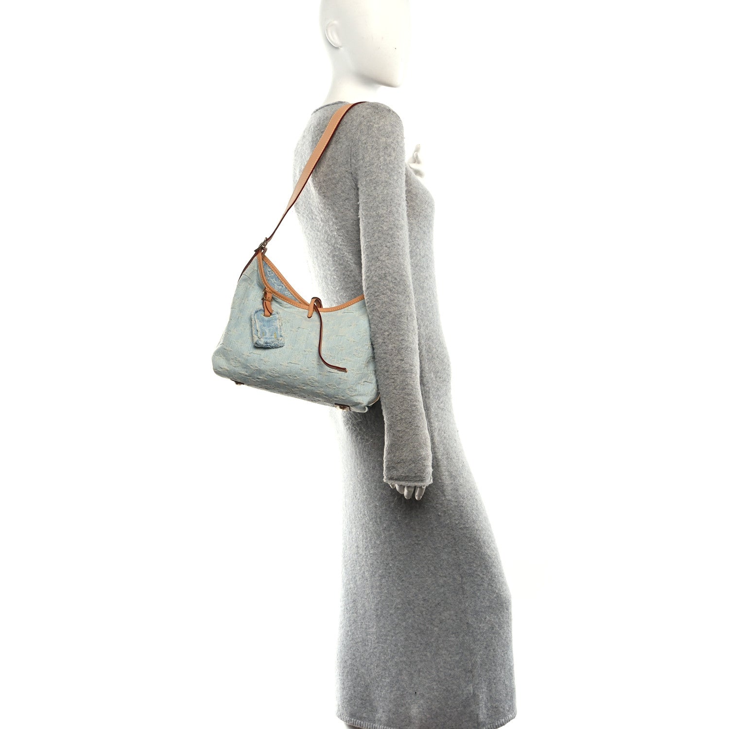 Monogram Denim CarryAll PM Sky Blue