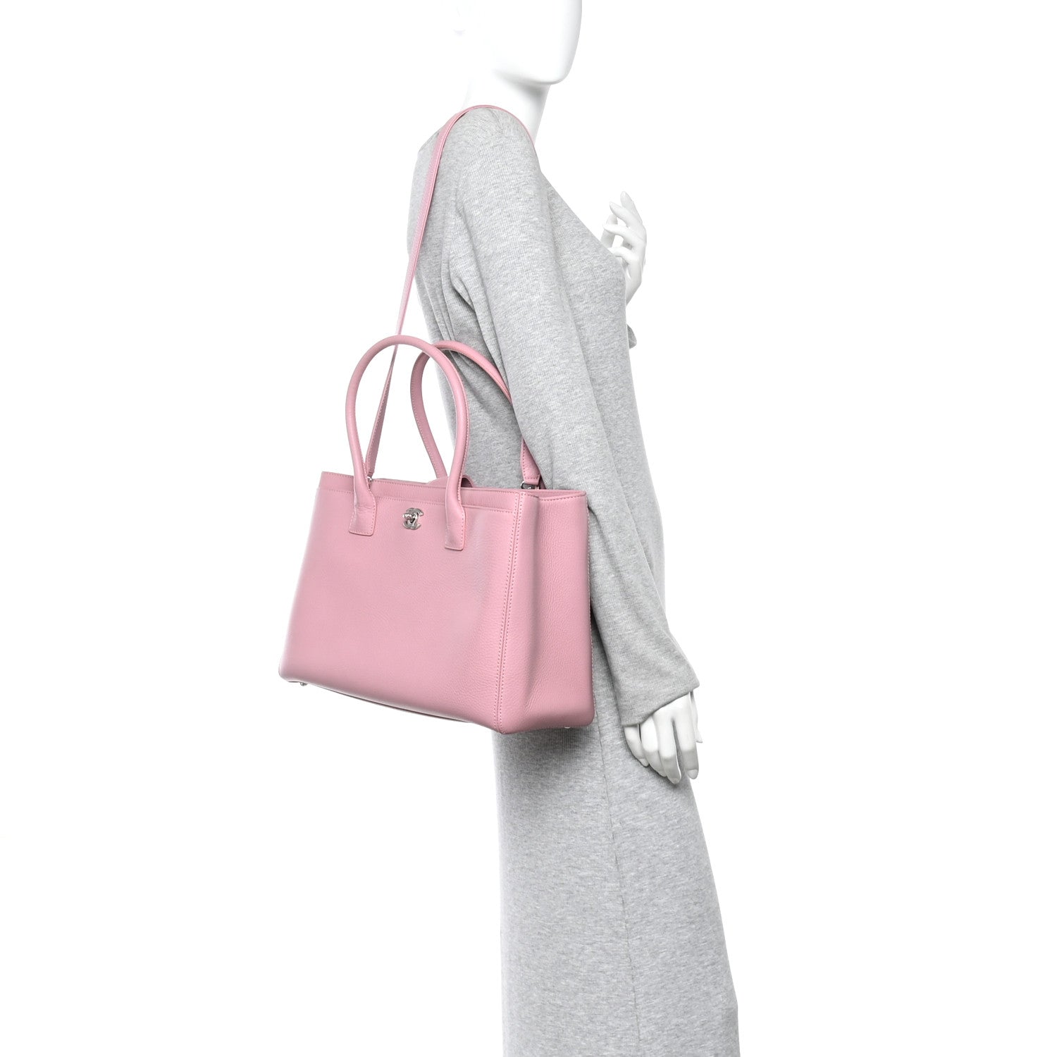 Calfskin Cerf Executive Shopper Pink