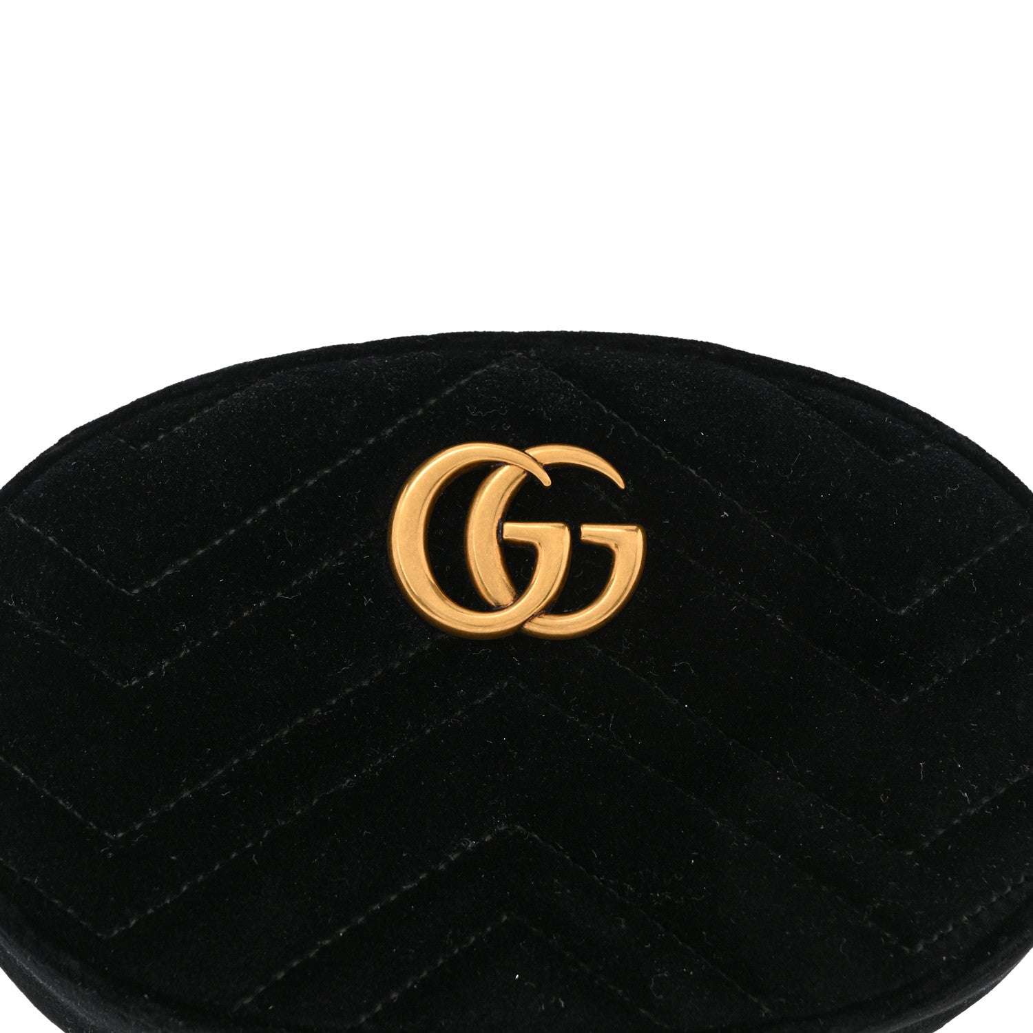 Velvet Matelasse GG Marmont Belt Bag 85 34 Black