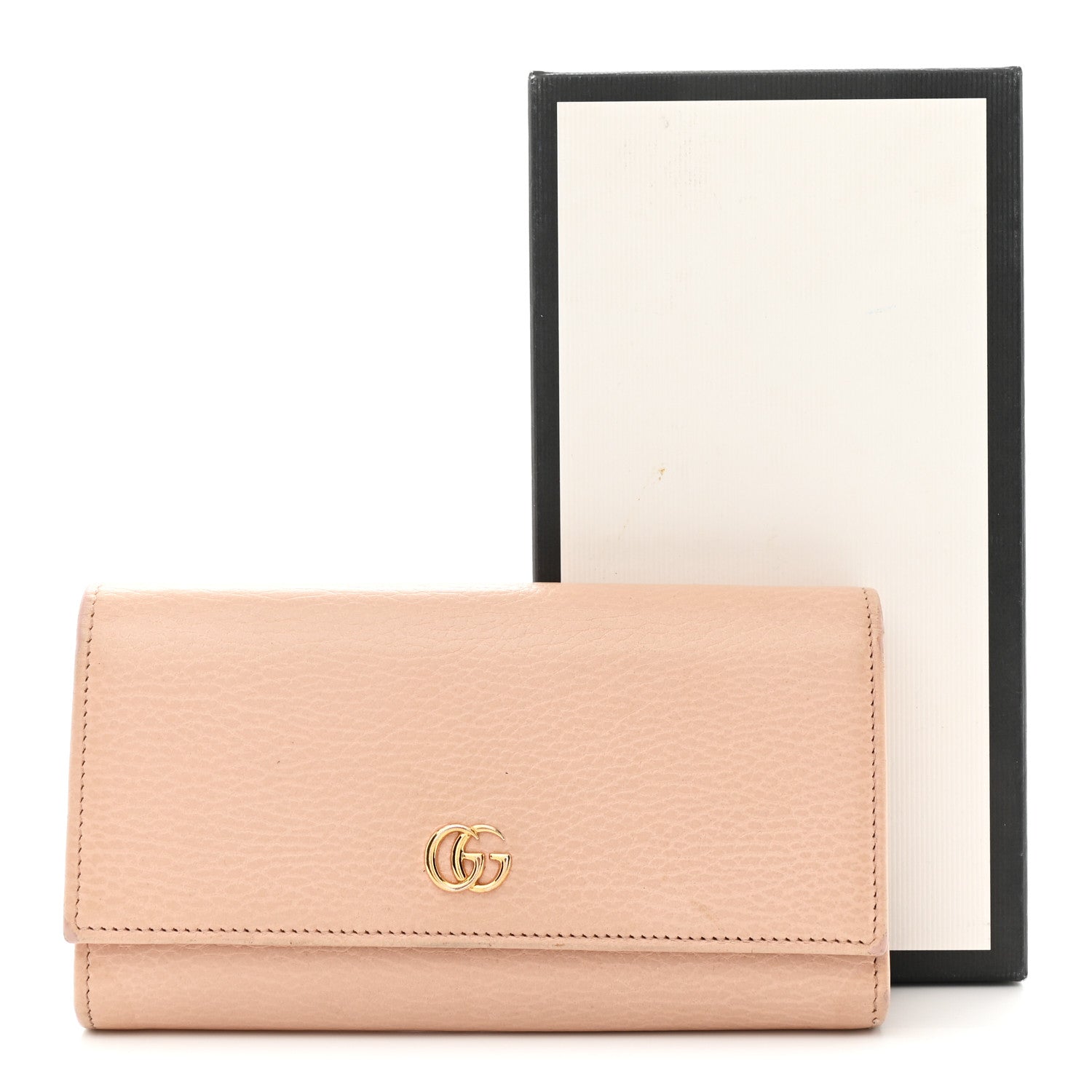 Dollar Calfskin Petite GG Marmont Wallet Chain Bag Porcelain Rose