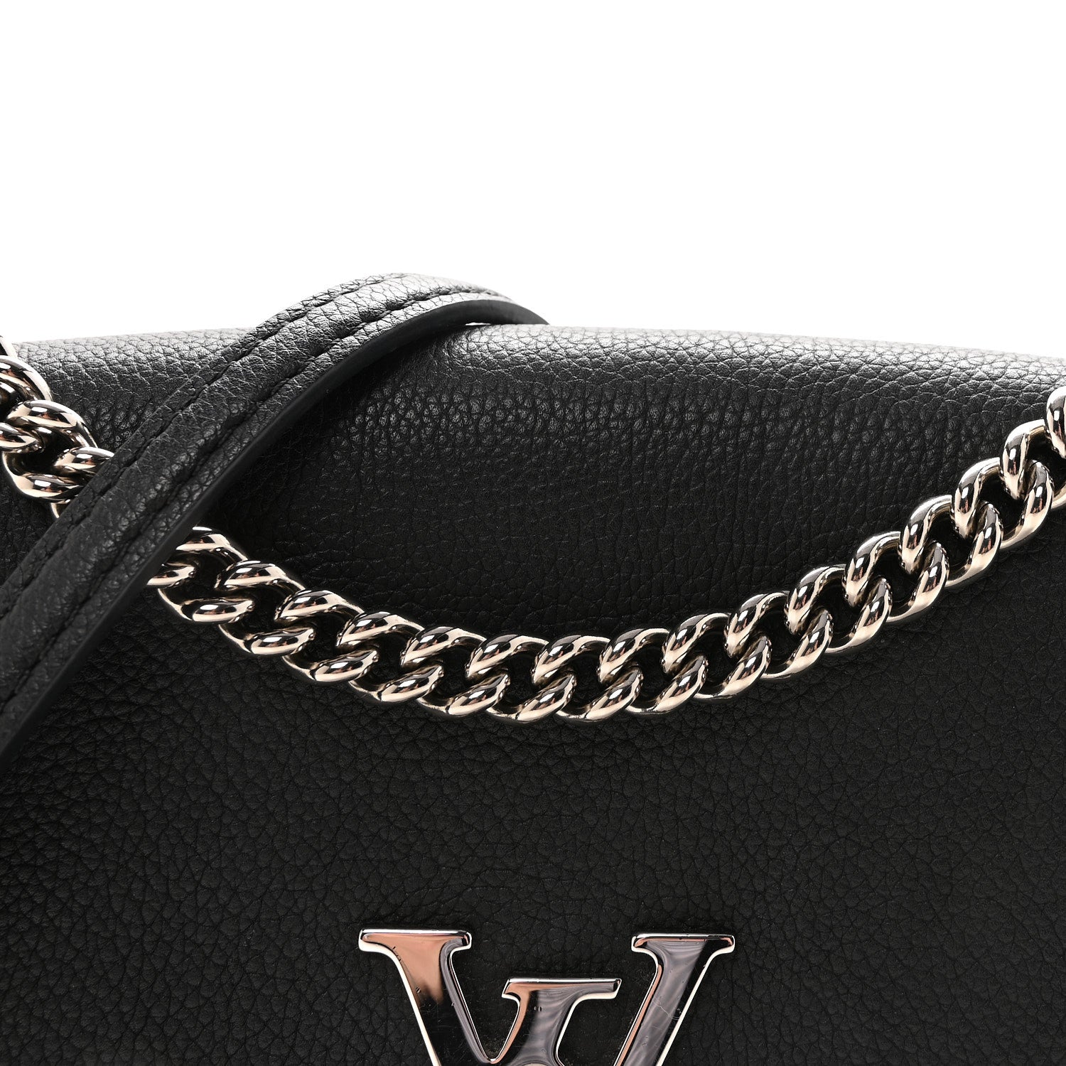 Soft Calfskin My Lockme Chain Bag BB Black