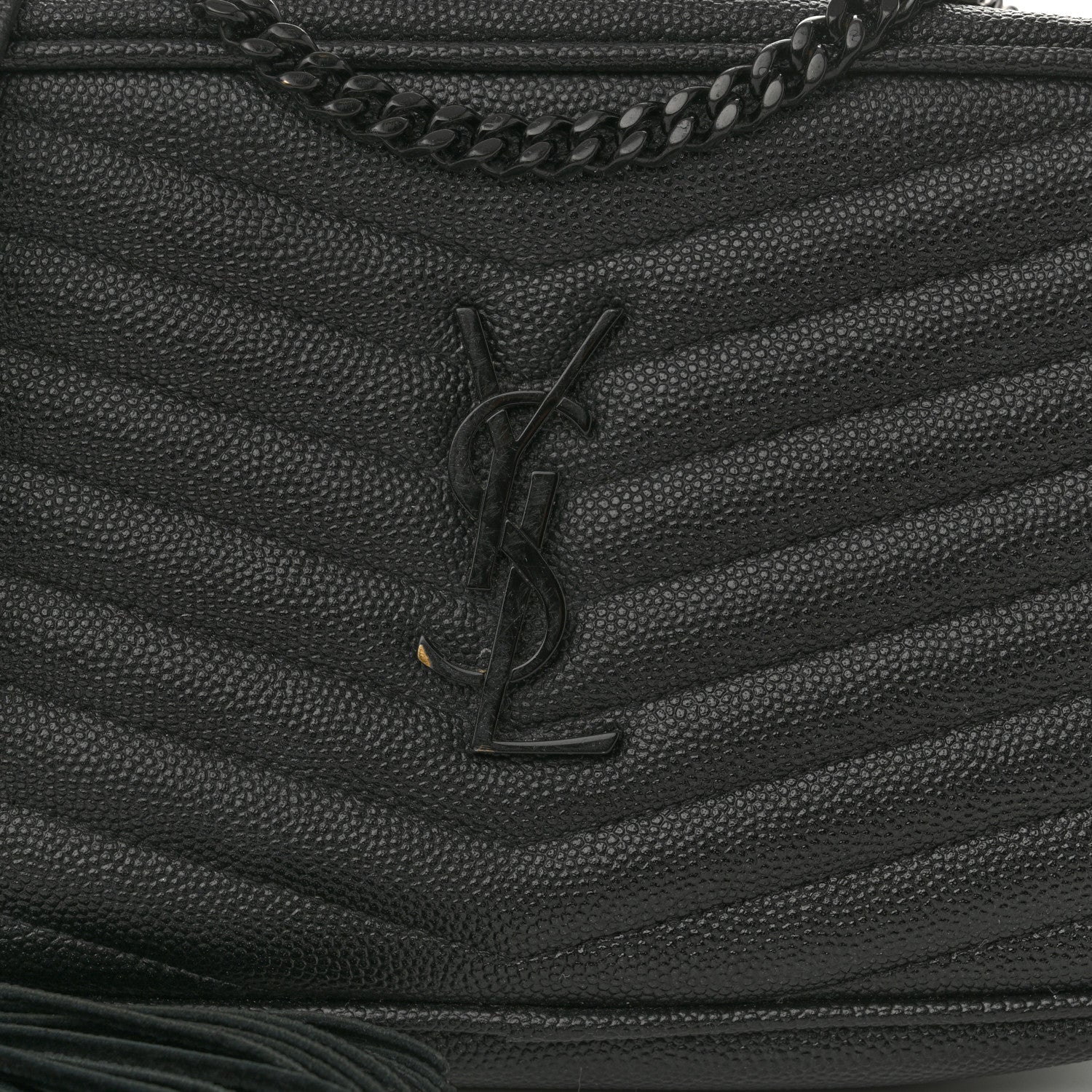 Grain De Poudre Matelasse Monochrome Monogram Mini Lou Camera Bag Black