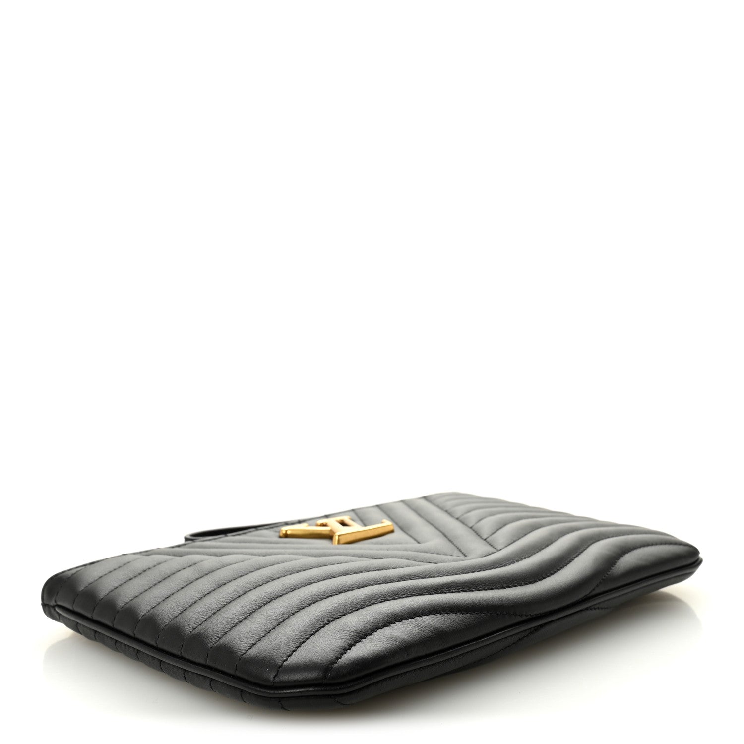 Calfskin New Wave Zipped Pochette Black