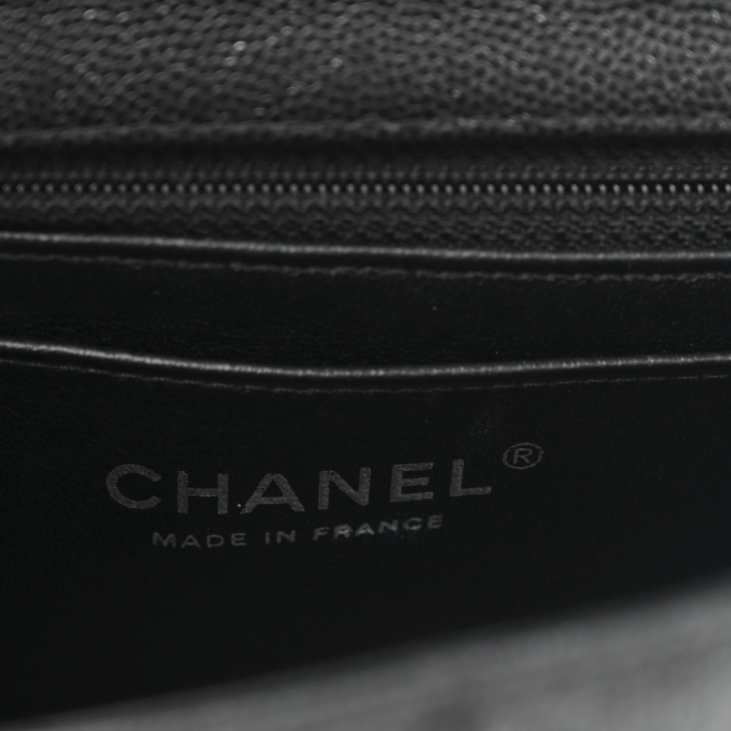 Iridescent Caviar Quilted Mini Rectangular Flap Black