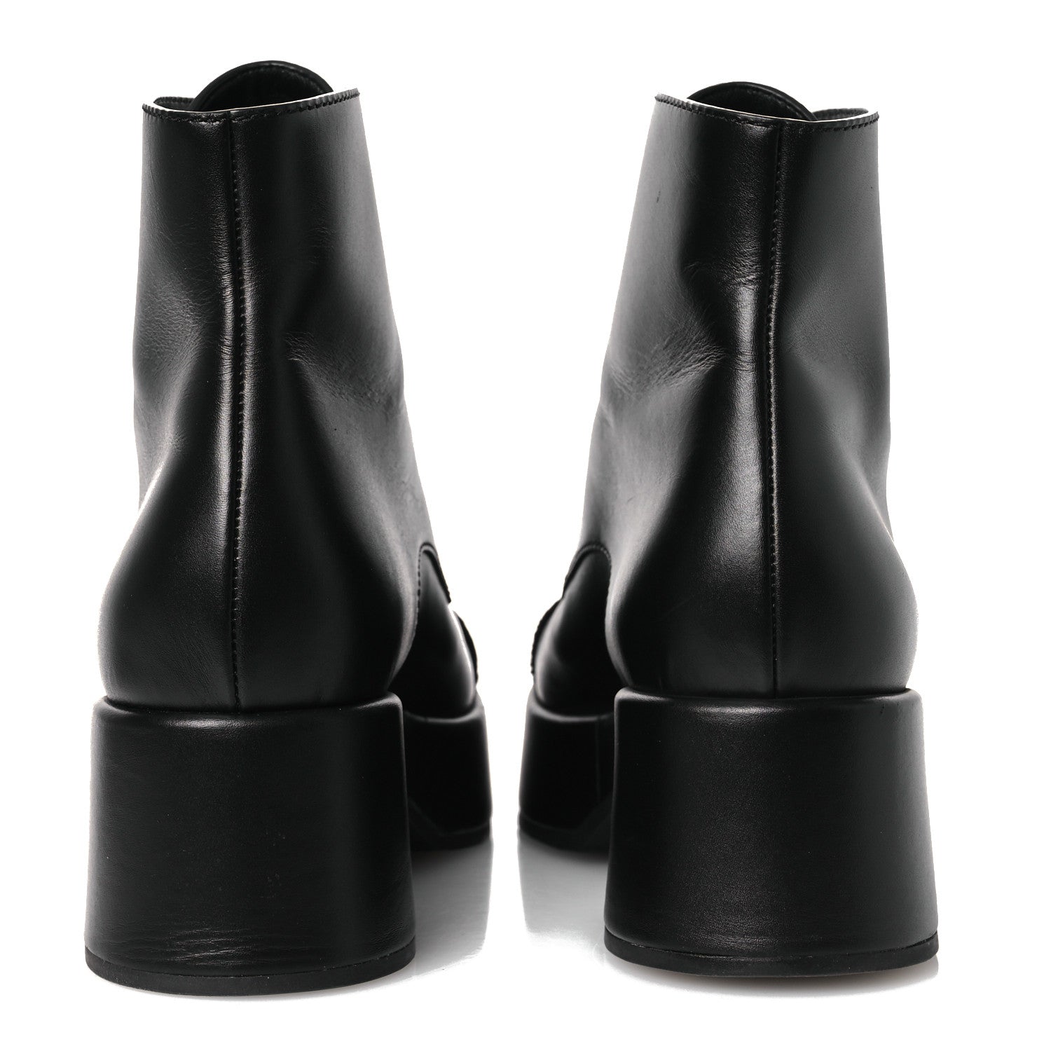 Calfskin Velvet CC Cap Toe Boots 40 Black