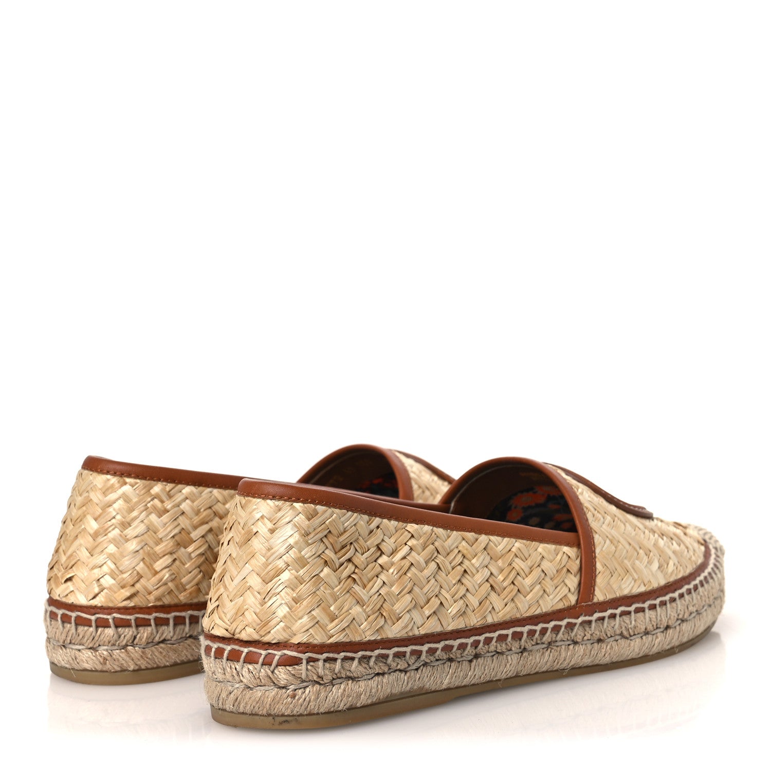 Raffia Harness Calfskin Interlocking G Adela Espadrilles 41 Palmi Naturale Harness Brown