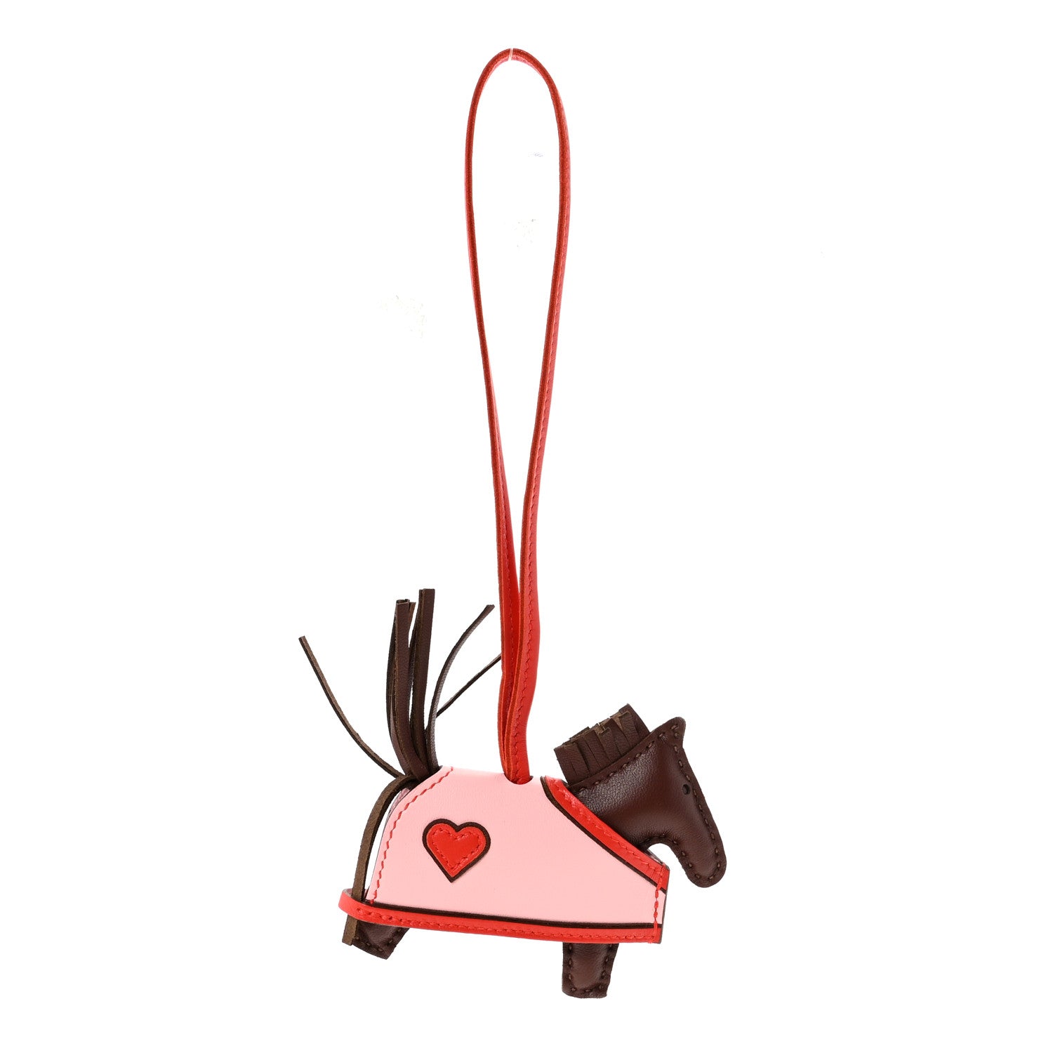 Milo Lambskin Grigri Rodeo Robeo Coeur Bag Charm PM Terre Capucine Rose Sakura