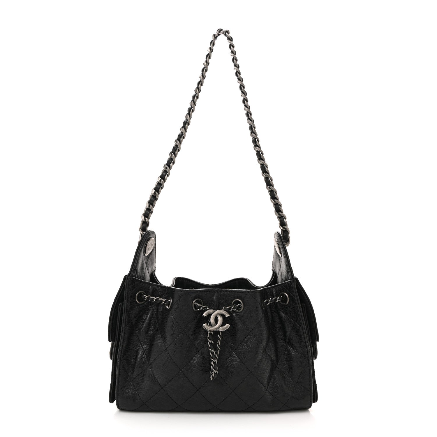 Caviar Quilted Mini Chanel 25 Handbag Black