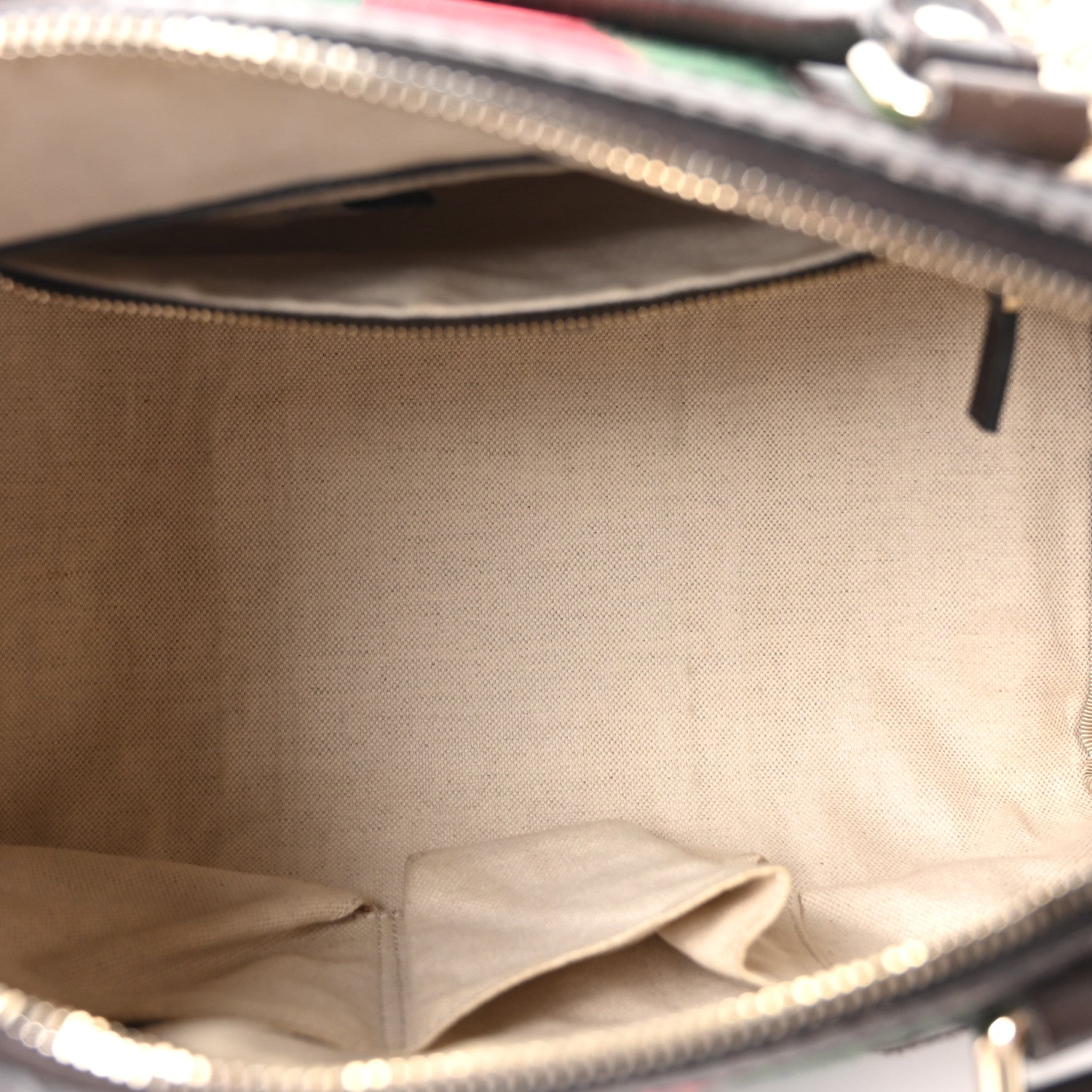 Monogram Selleria Calfskin Vintage Web Medium Boston Beige Ebony Cocoa
