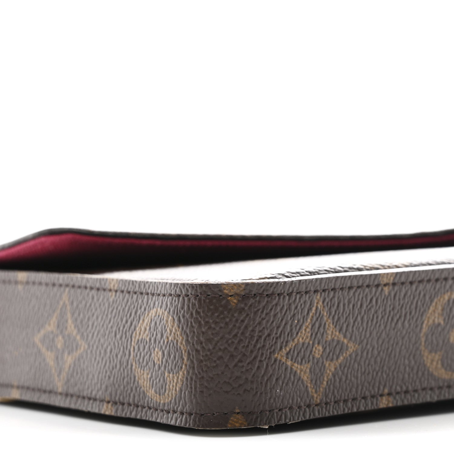Monogram Pochette Felicie Chain Wallet Fuchsia