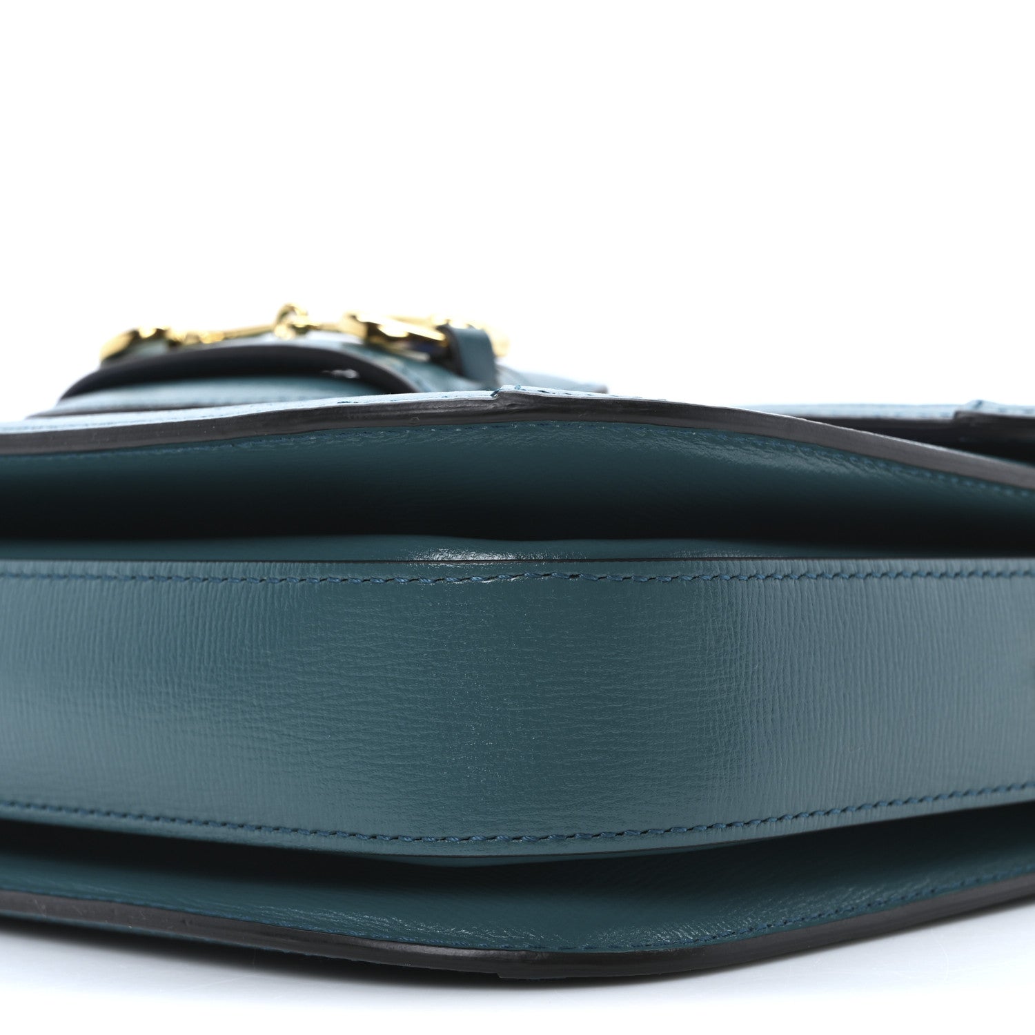 Azalea Calfskin Horsebit 1955 Shoulder Bag Imperial Blue Pavone