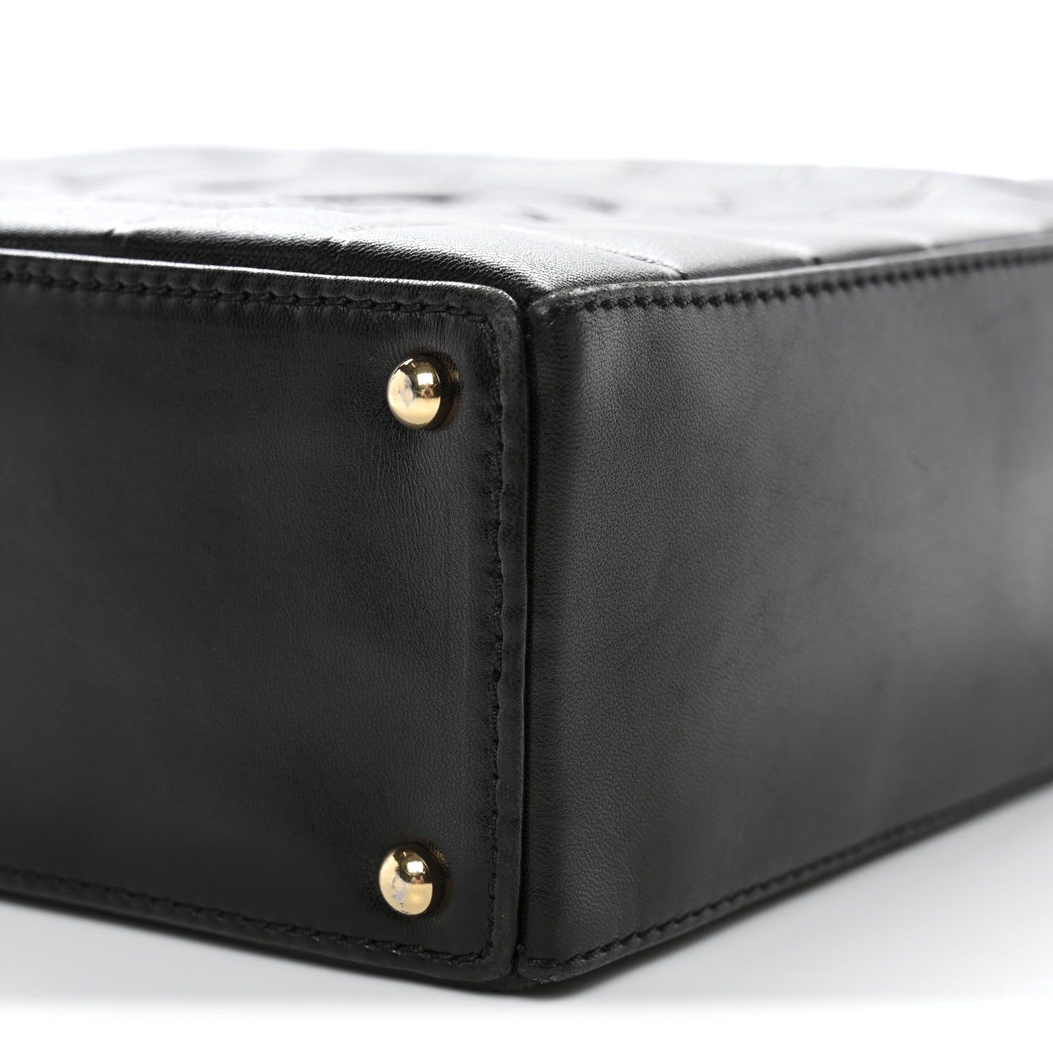 Lambskin Quilted Small Chocolate Bar Shoulder Bag Black