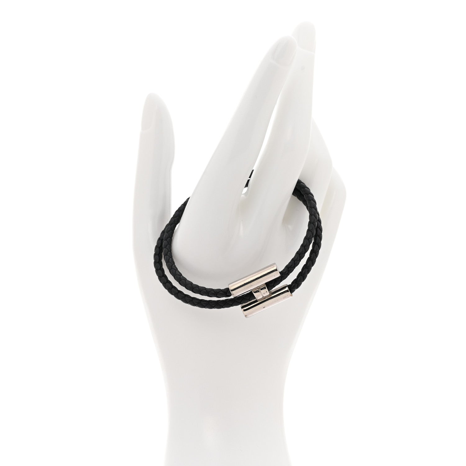 Swift Double Wrap Cord Tournis Tresse Bracelet Black