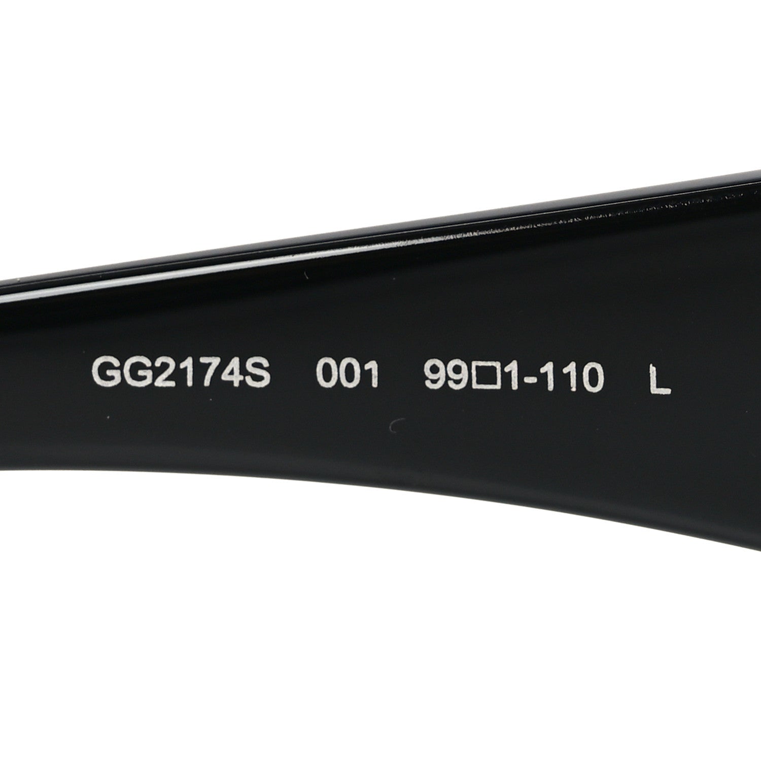 Metal Horsebit Frameless Mask Sunglasses GG2174S Black Silver