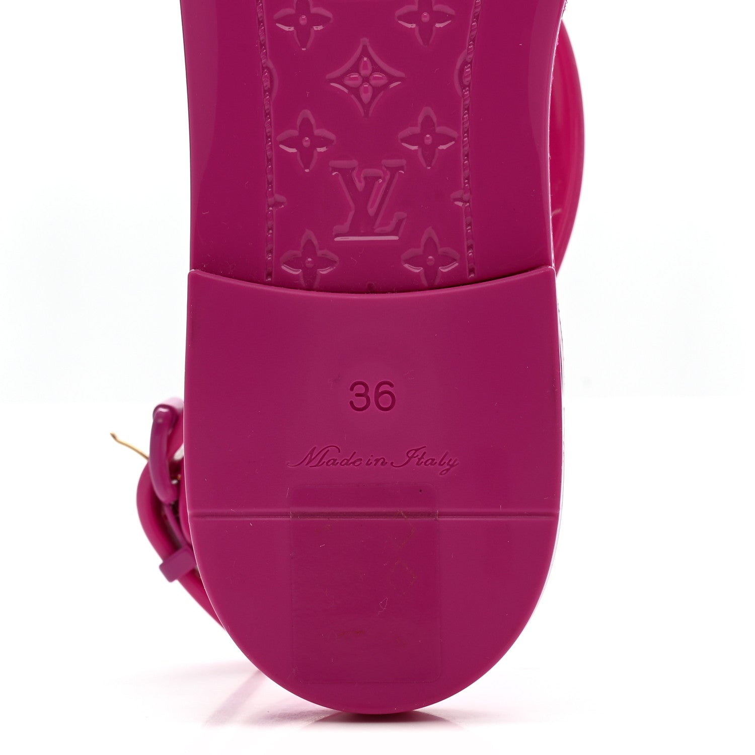 Rubber Bikini Thong Flat Sandals 36 Pink