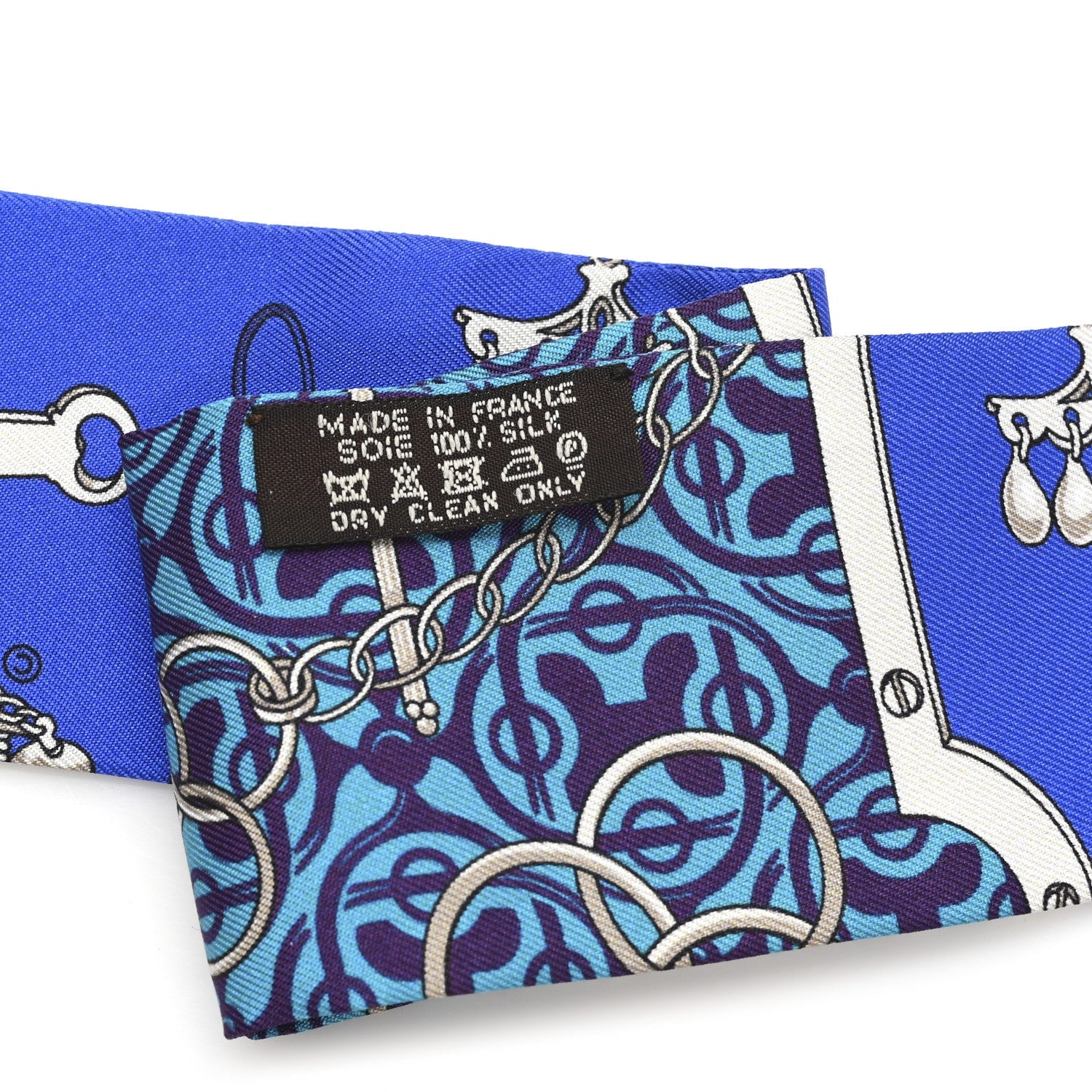 Silk Mors Et Gourmettes Remix Twilly Bleu Roy Turquoise Prune