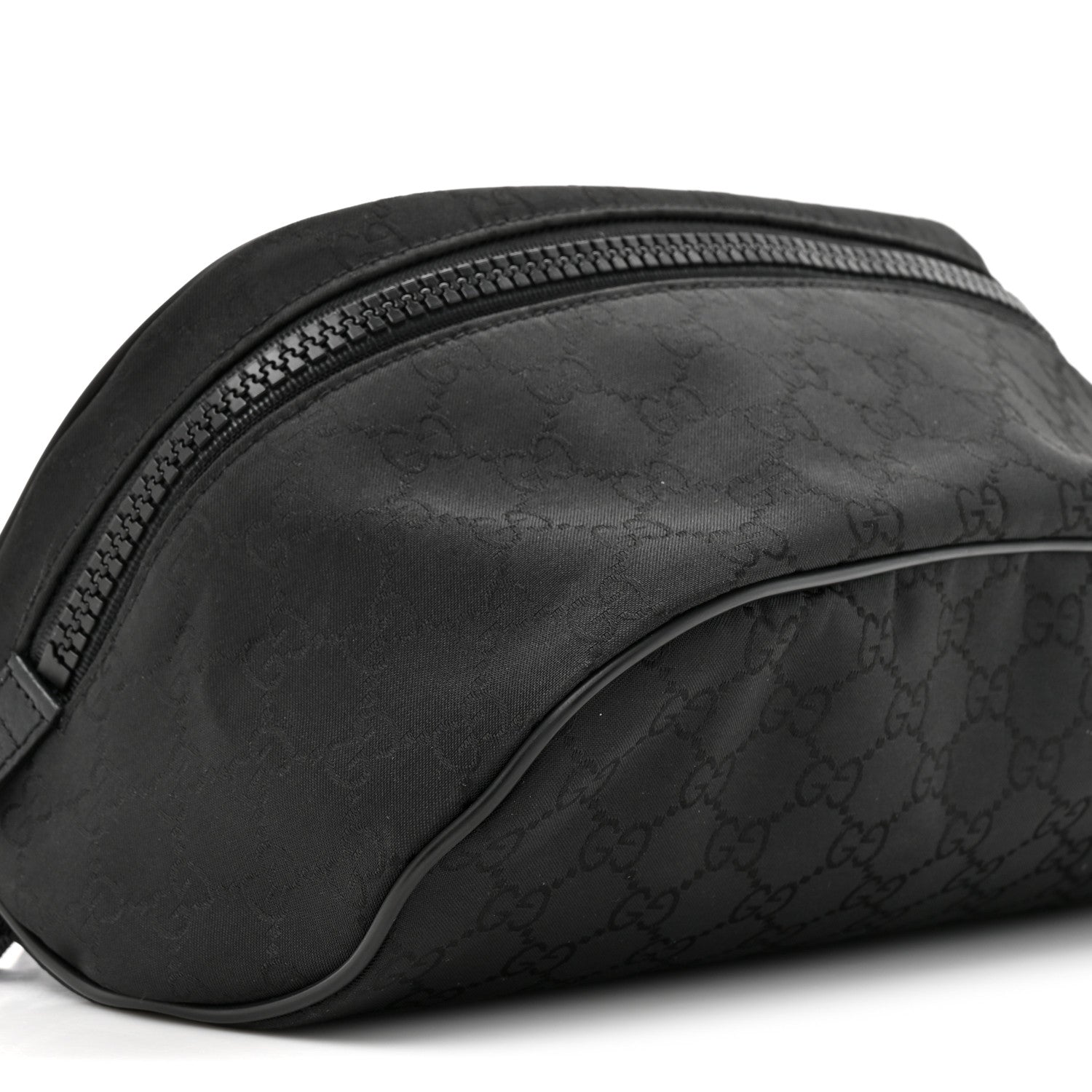 Nylon Monogram Fanny Pack Belt Bag Black