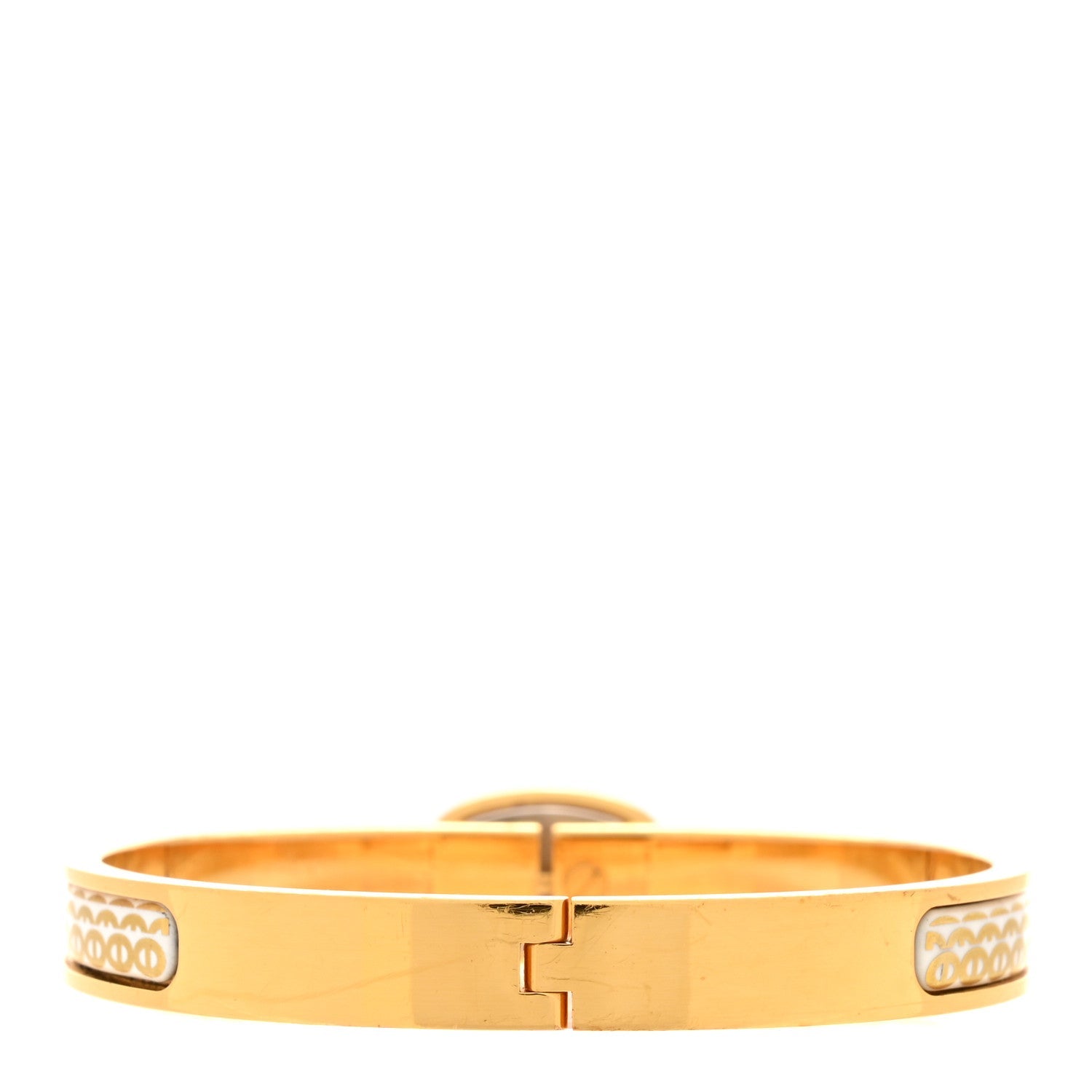 Enamel Mini Clic Chaine d'Ancre Bracelet Jaune Or White