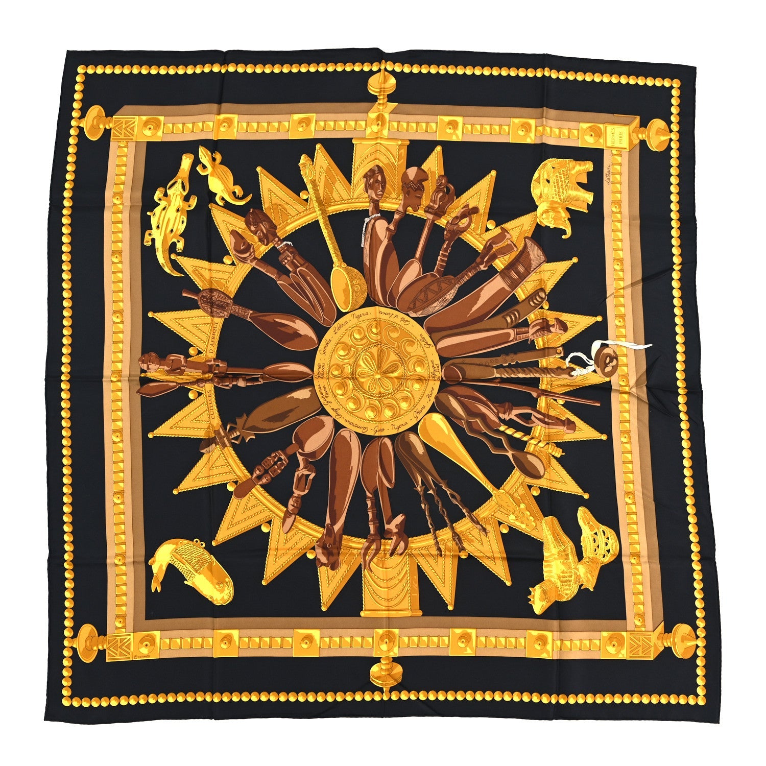 Silk Cuillers d'Afrique Scarf 90