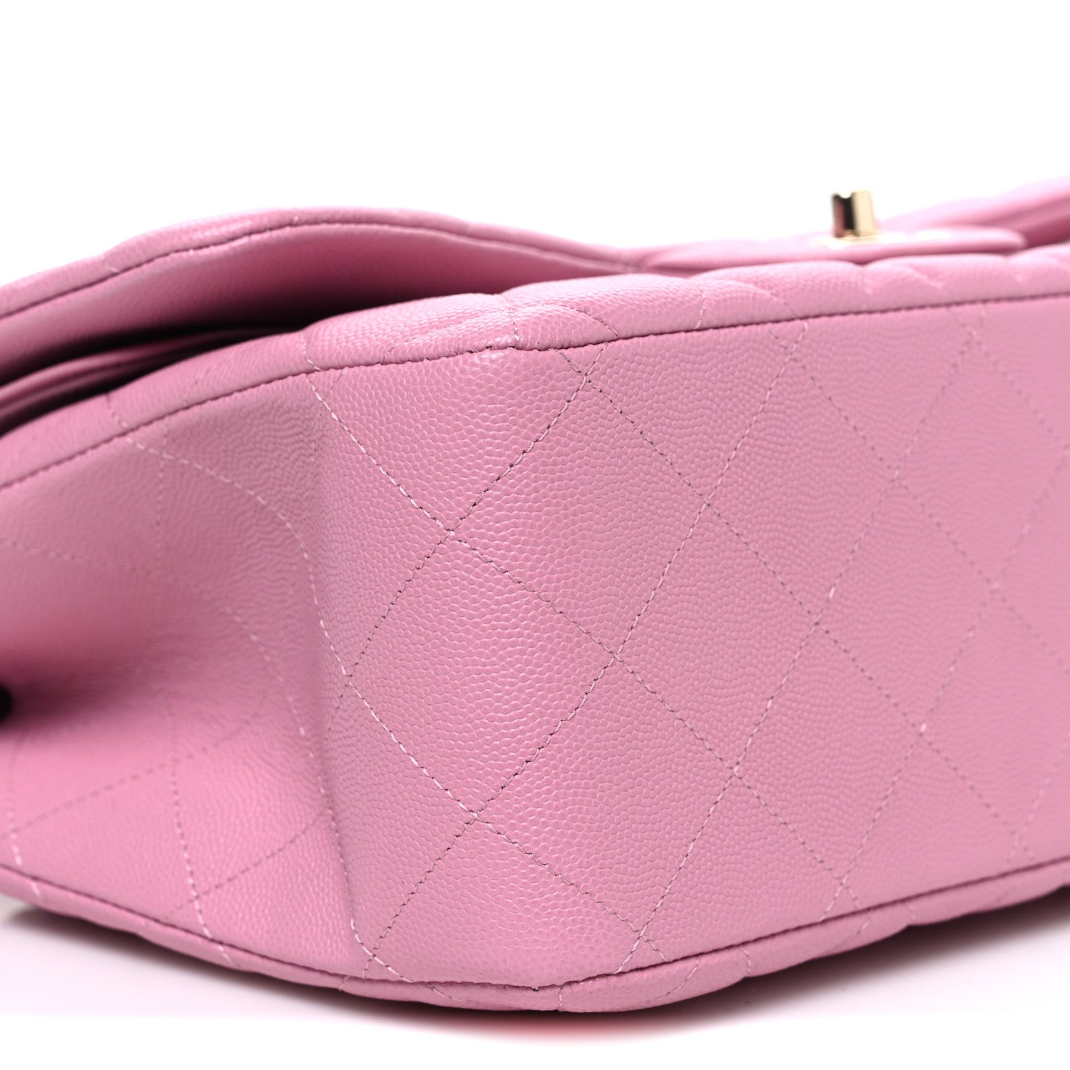 Caviar Quilted Jumbo Double Flap Pink