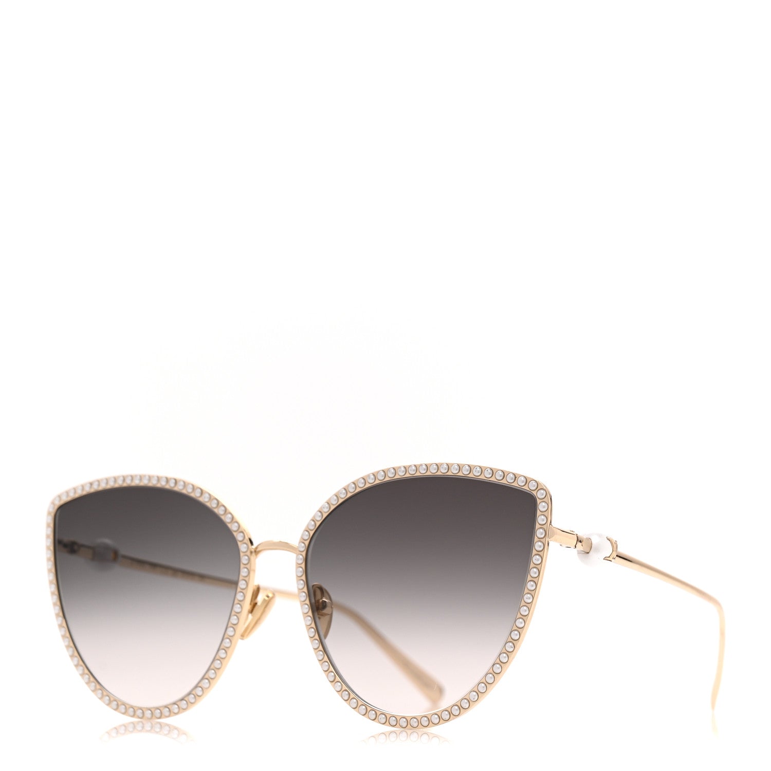 Pearl LV Cat Eye Sunglasses Z1995U Gold