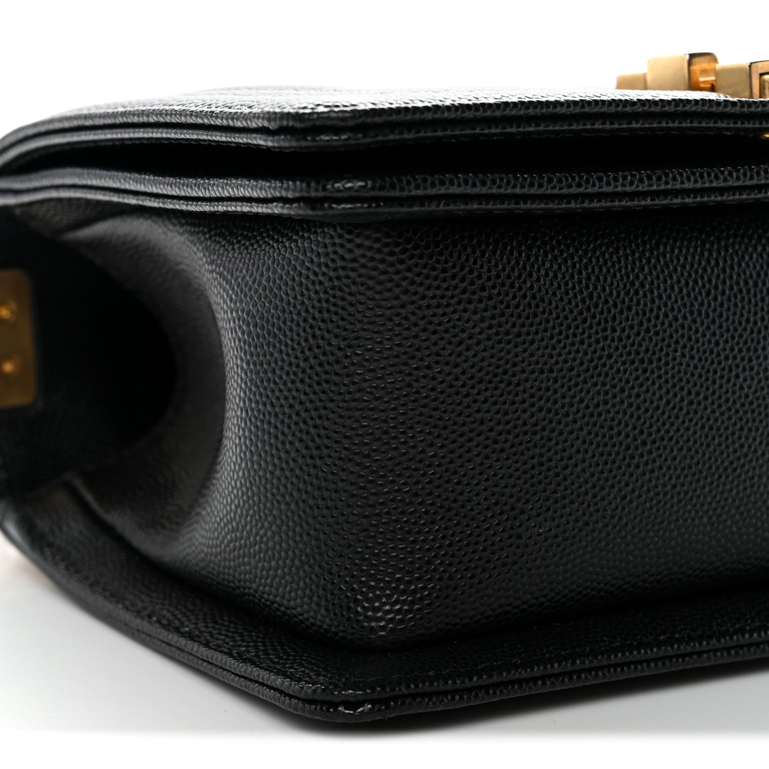 Caviar Quilted Small Boy Flap Black