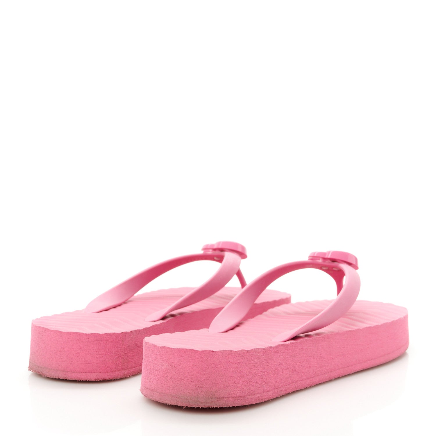 Rubber Chevron Womens GG Thong Sandals 41 Pink Tropical Flower