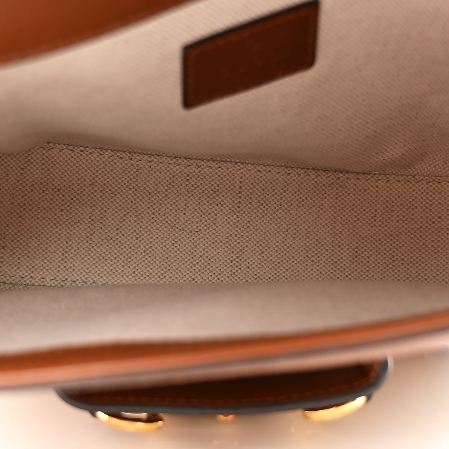New Canvas Charisma Calfskin Crystal GG Monogram Mini Horsebit 1955 Shoulder Bag Camel Ebony