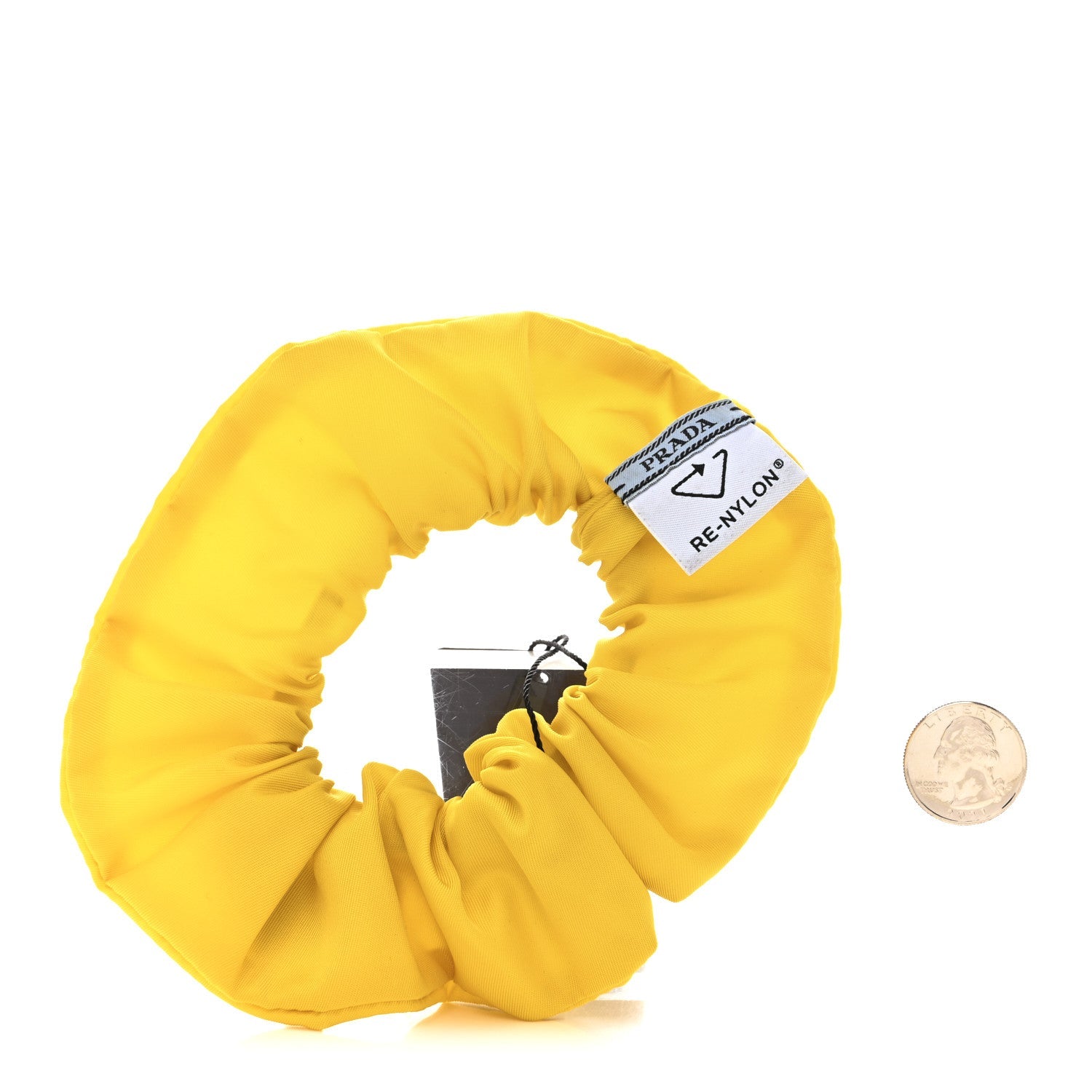 Re-Nylon Metal Logo Scrunchie Giallo