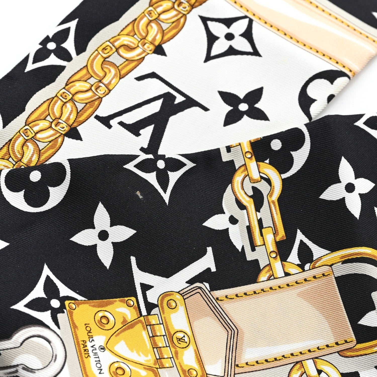 Silk Monogram Confidential Bandeau Black