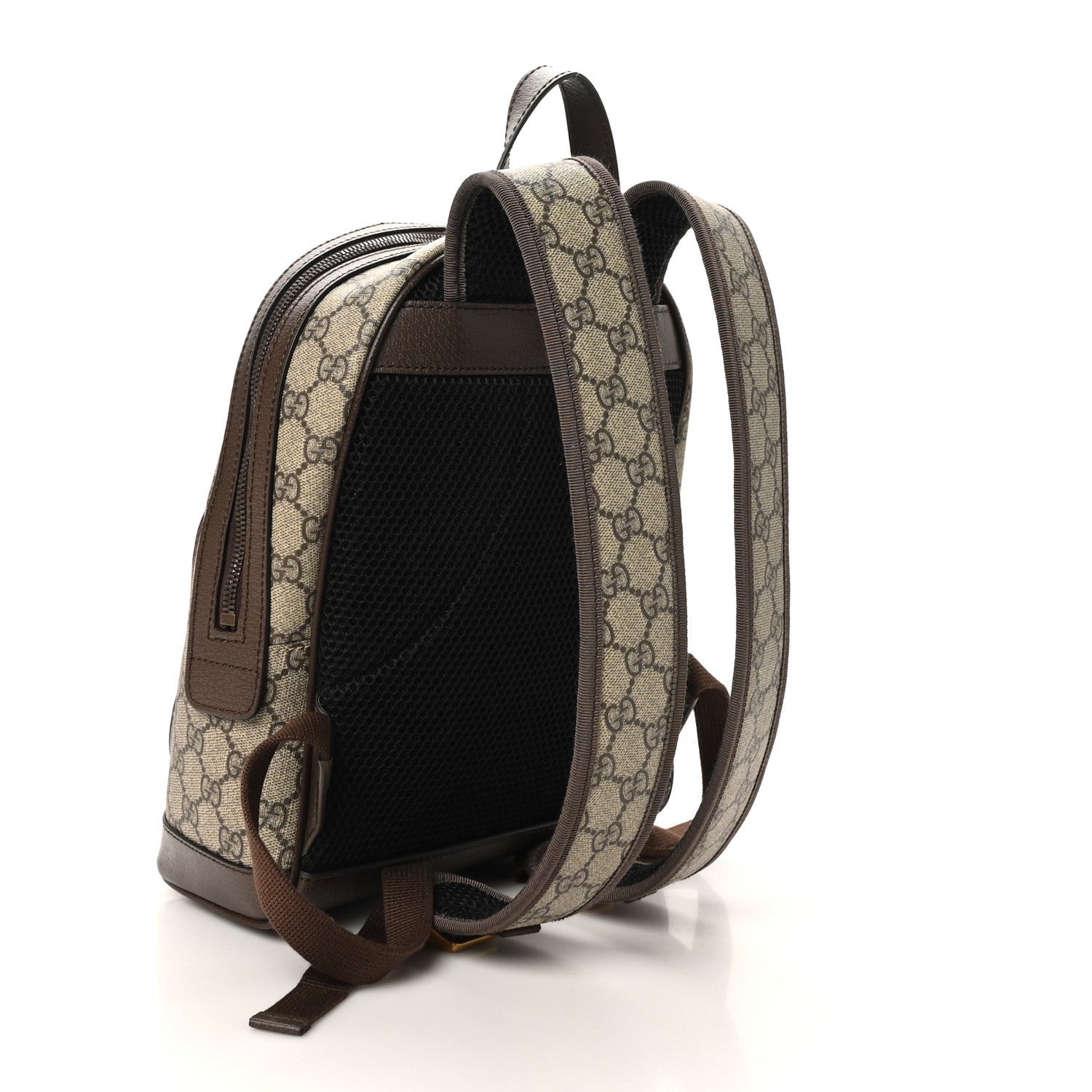 GG Supreme Monogram Calfskin Web Small Ophidia Day Backpack Beige Ebony New Acero