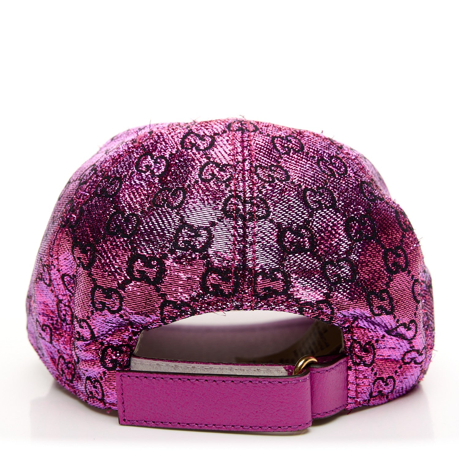 Silk Blend Jacquard Monogram Santa Barbara Baseball Hat S Fuxia Black