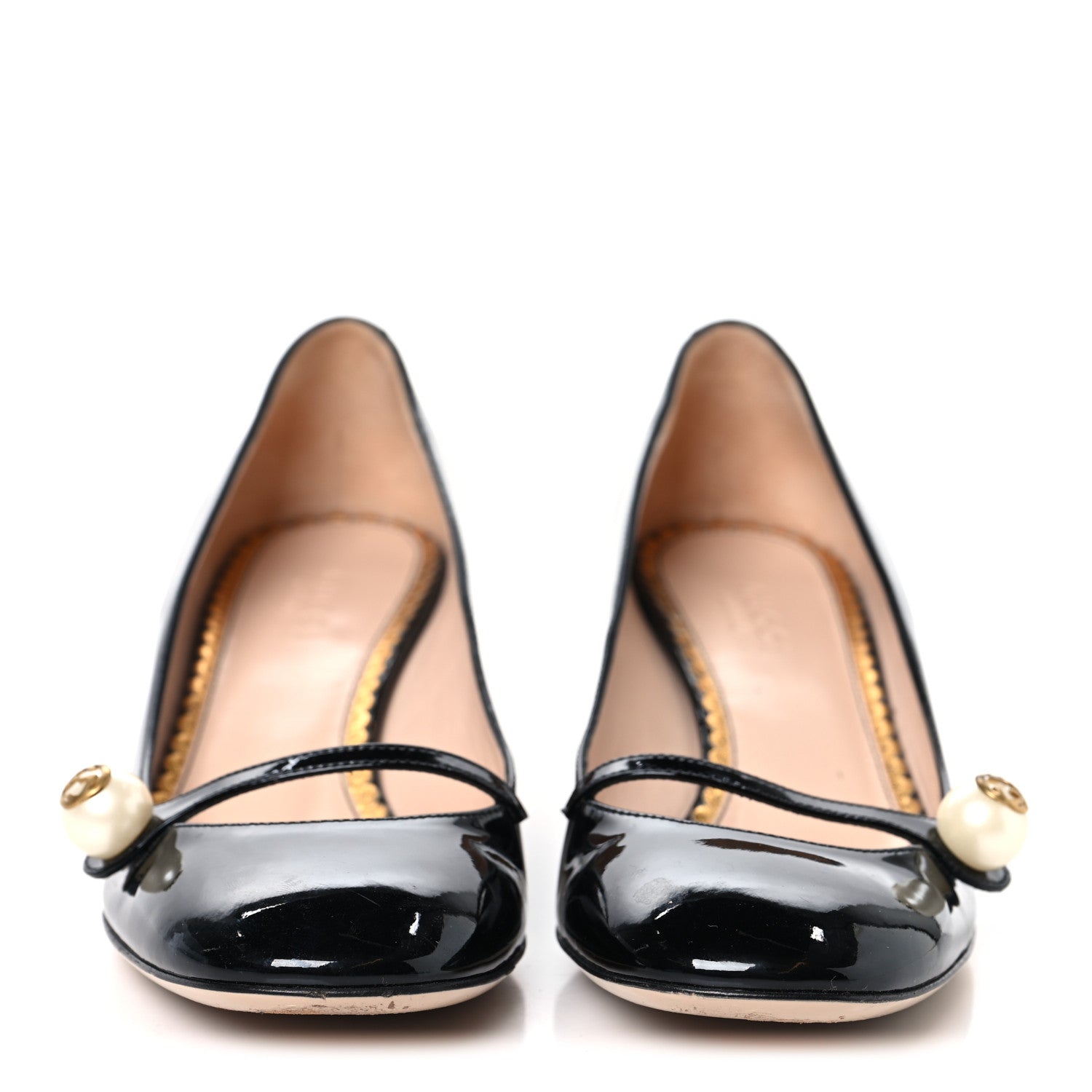 Vernice Crystal Pearl Embellished Mary Jane Pumps 36 Black