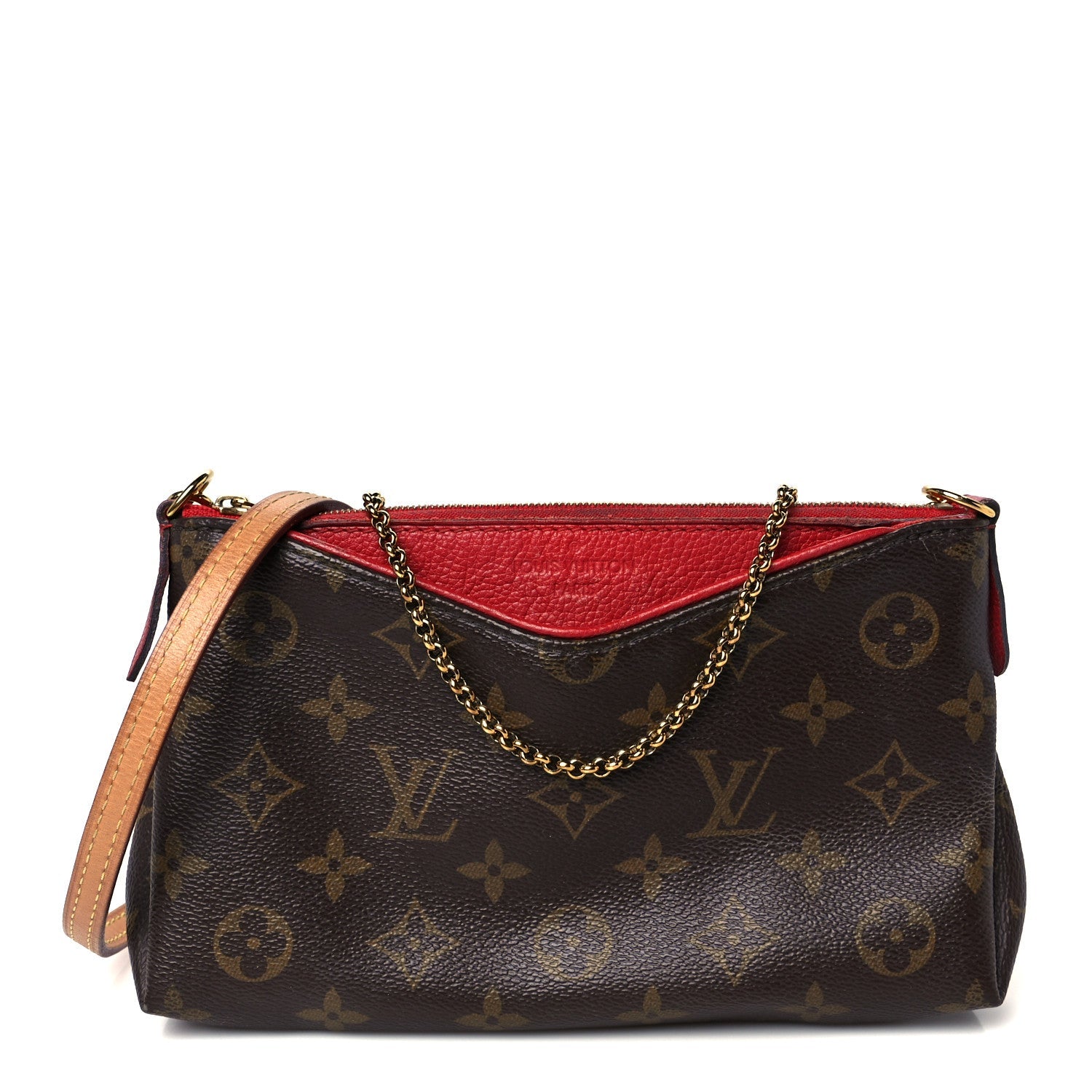 Monogram Pallas Clutch Cherry