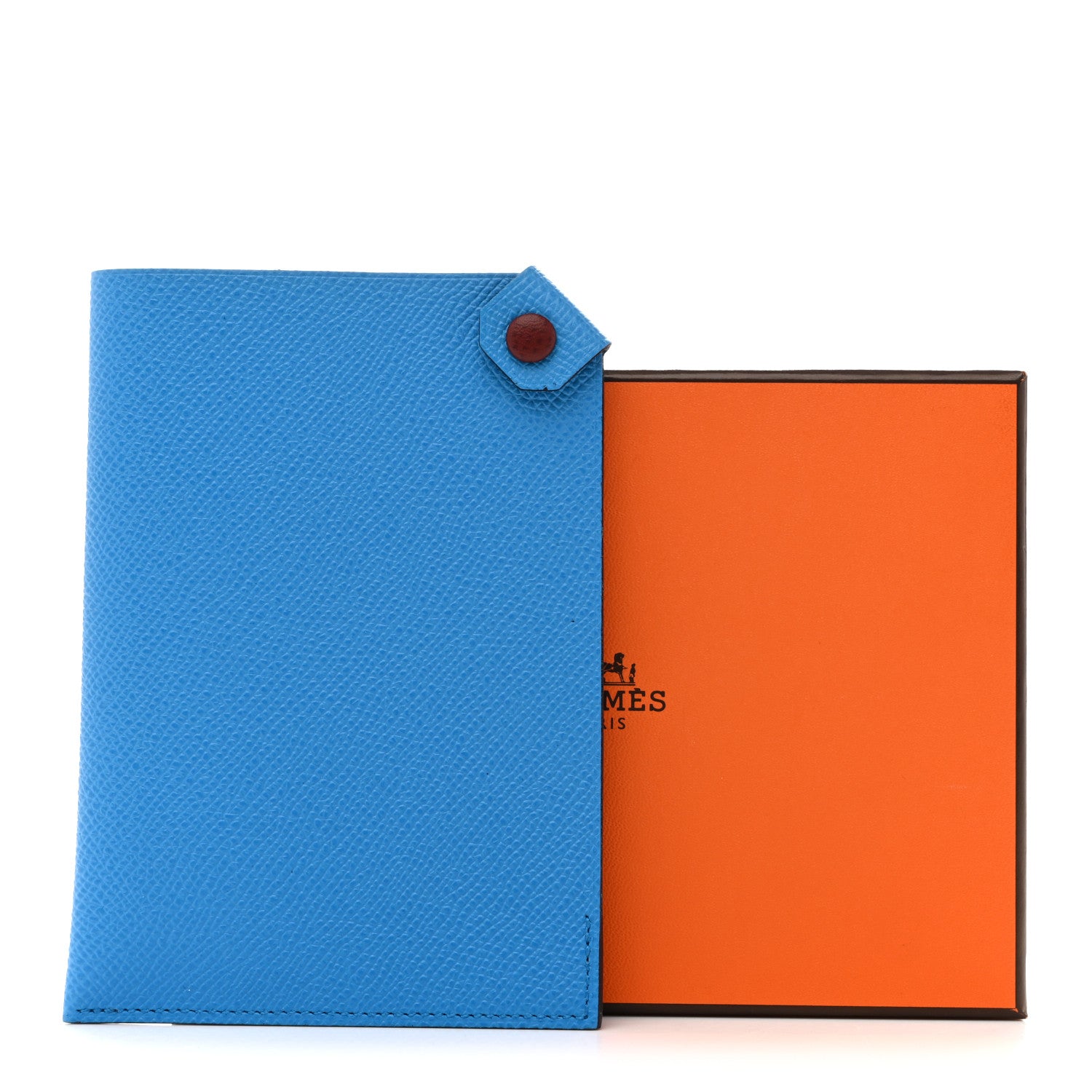 Epsom Tarmac Dot PM Passport Holder Bleu Zanzibar Rouge H
