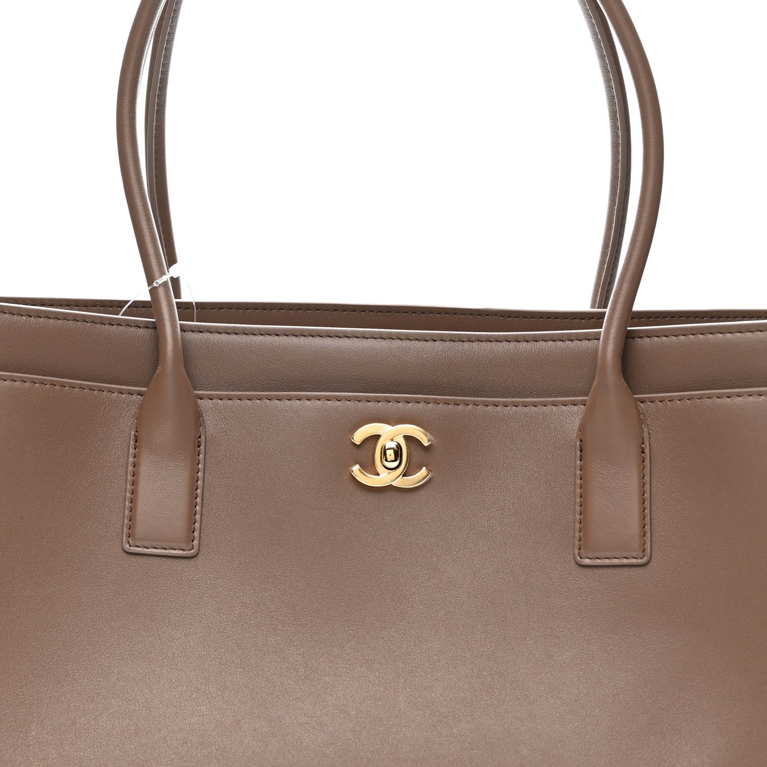 Calfskin Archetype Small Shopping Tote Light Brown