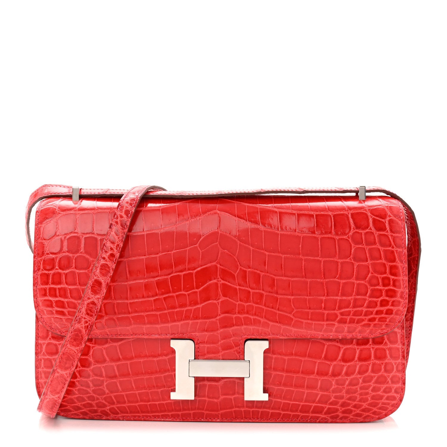 Shiny Niloticus Crocodile Constance Elan 25 Rouge Casaque